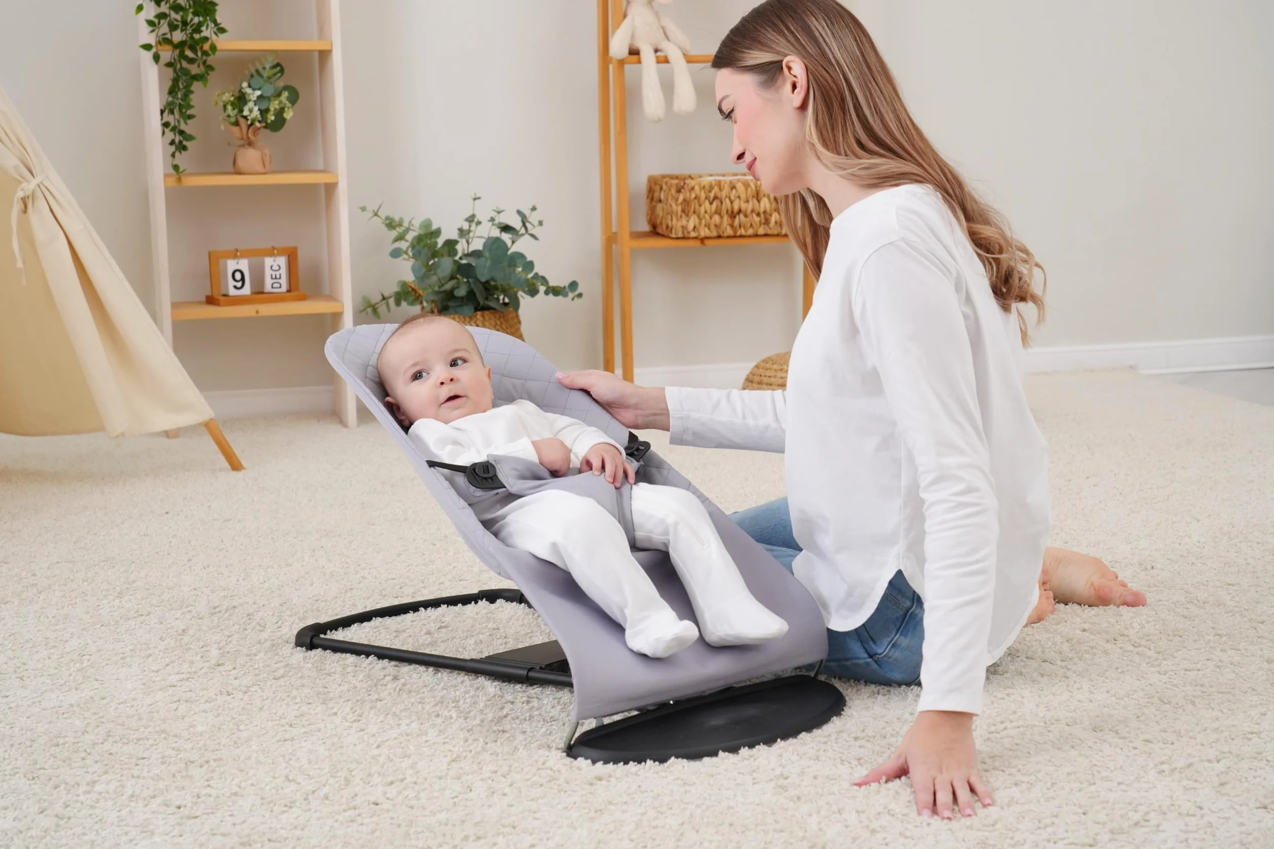 Copertura sdraietta neonati Belltop compatibile con BabyBjörn Balance Soft Bliss ipoallergenico Grigio Chiaro