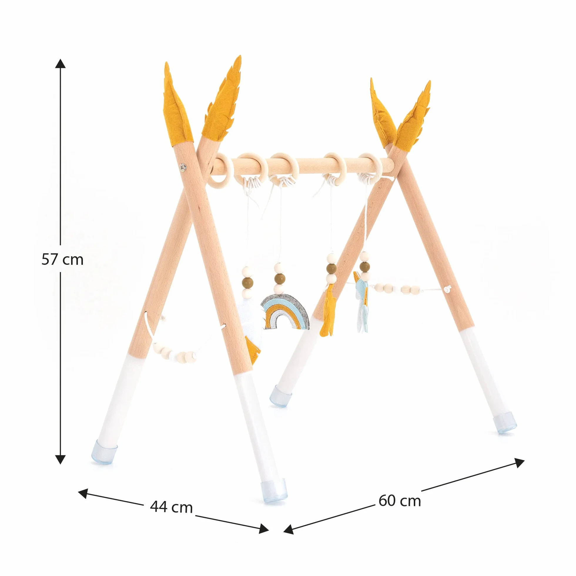 Palestra per Bambino Montessori 60 x 44 x 57 cm Legno Ecologico Arco da Gioco Multicolore