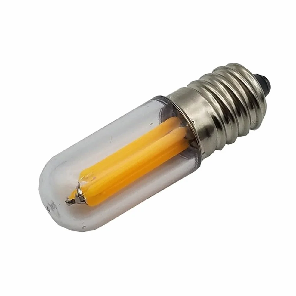 YSJX Lighting, Confezione da 20 Lampadine a Filamento LED T15 AC220V E12/E14 2W LED Lampada da Frigo Mini Lampada Notturna Indicatore Luminoso Lampadine per la casa(3000K warm white,E14)