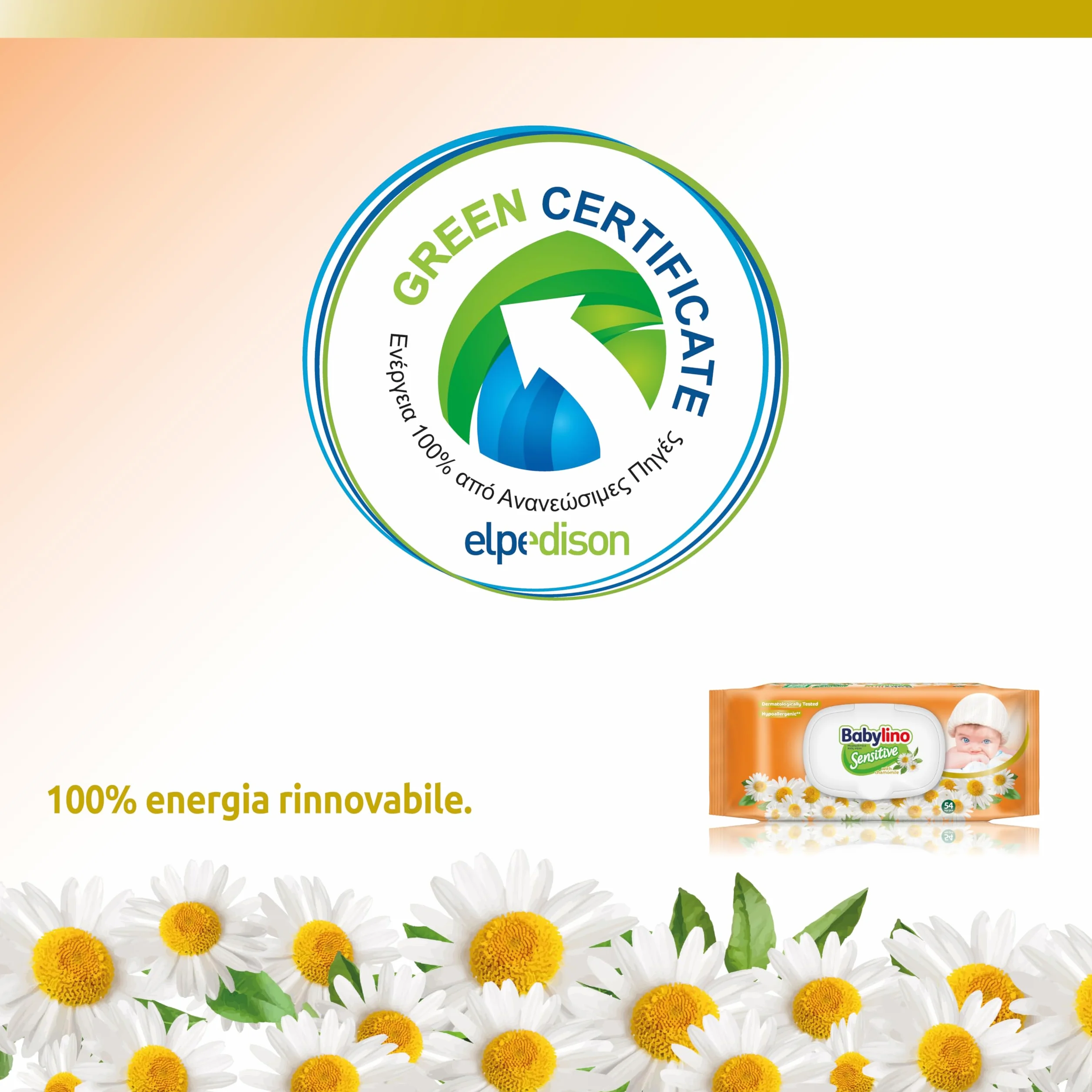 Salviette Neonato Babylino Sensitive Camomilla 98% Naturale PH Pelle, 3 Confezioni 162 Salviettine