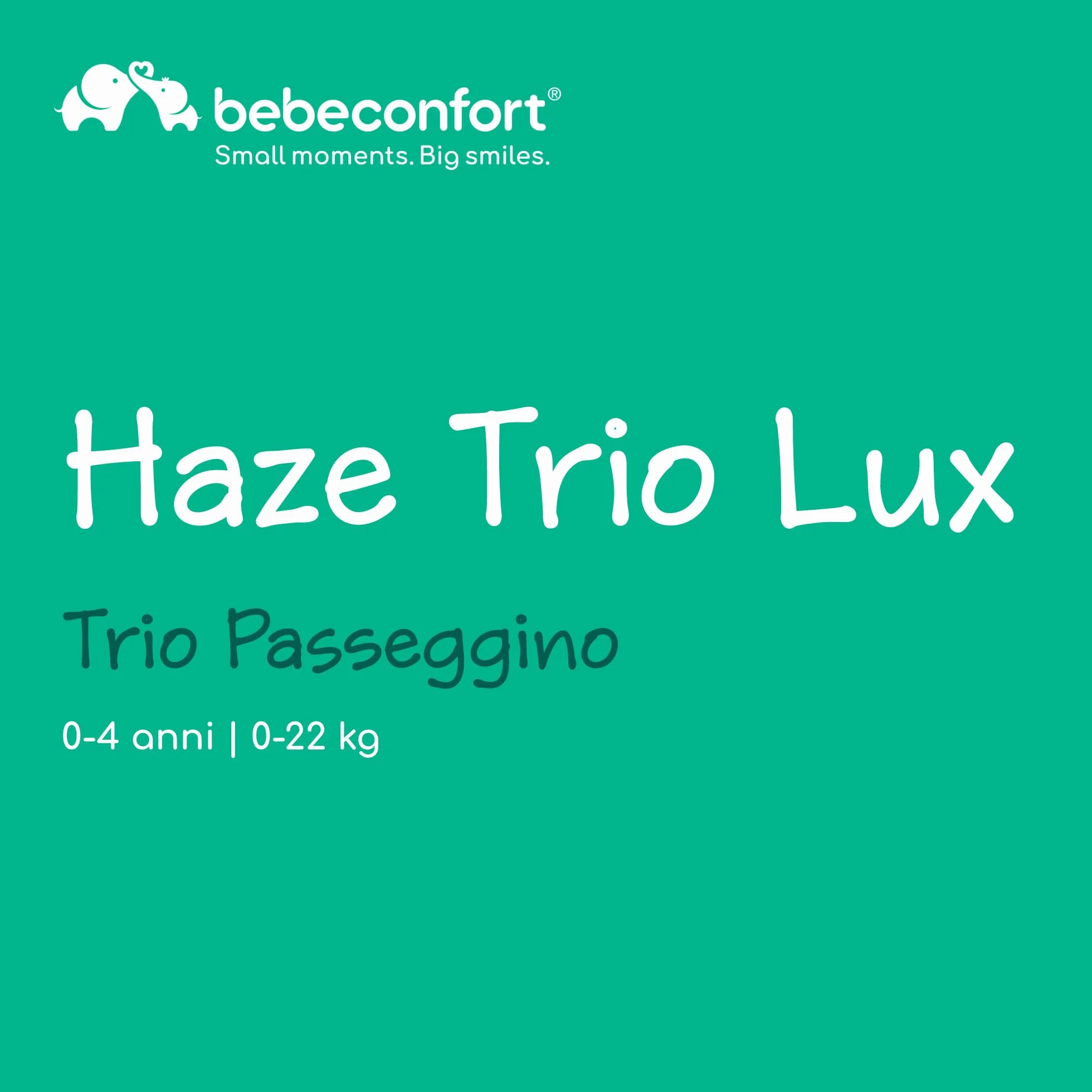 Bebeconfort Haze Trio Lux Passeggino Trio 0-4 anni 22 kg 2 in 1 Tinted Grey