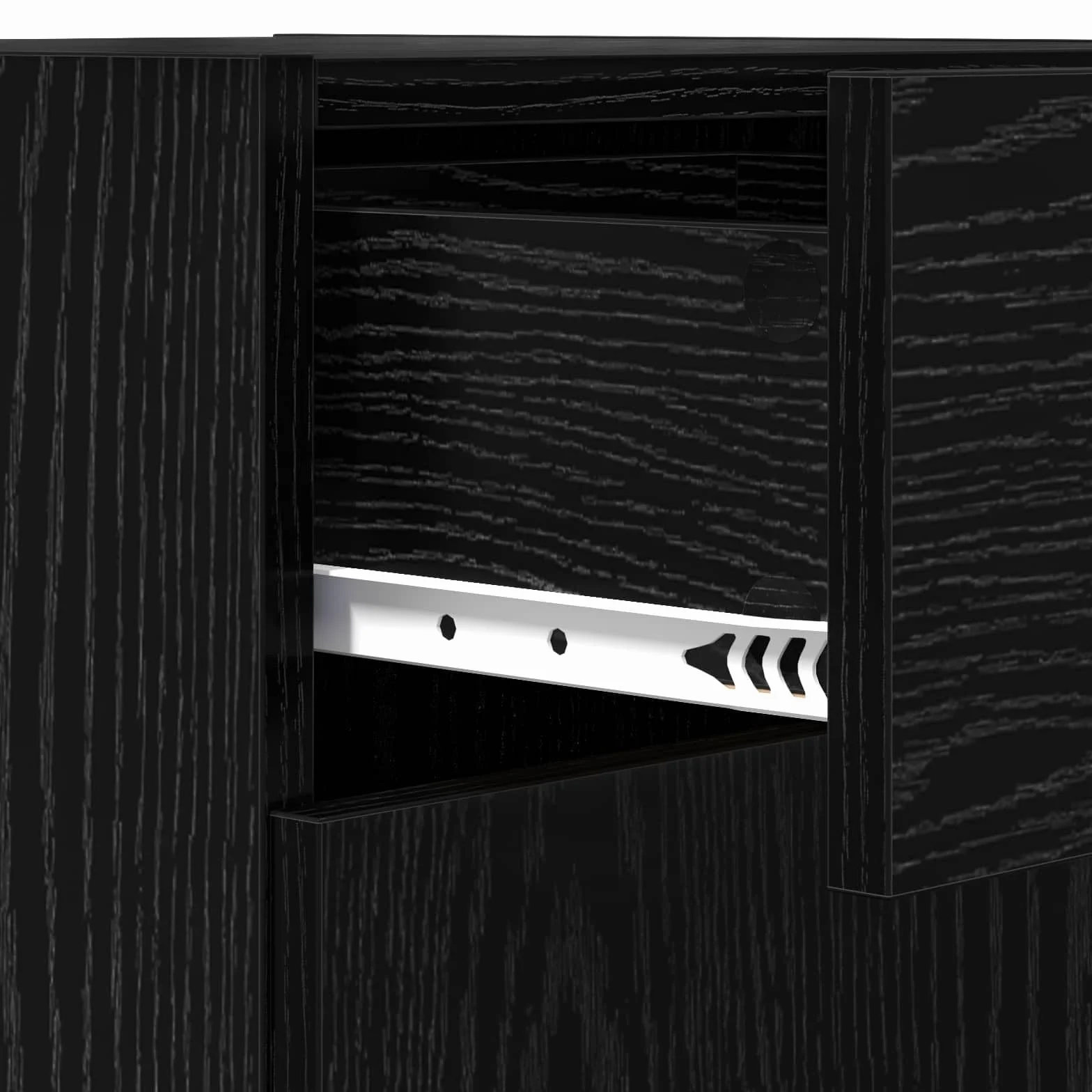 vidaXL Armadio Rovere Nero 40x42,5x93 cm Legno ingegnerizzato Rettangolare Moderno