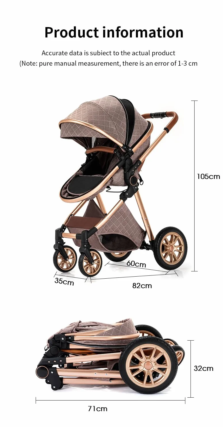 GLOKID Passeggino 3 in 1 Trio Portatile con Navicella, Adattatori Universali, 4 Ruote con Ammortizzatori, LV9 Nero
