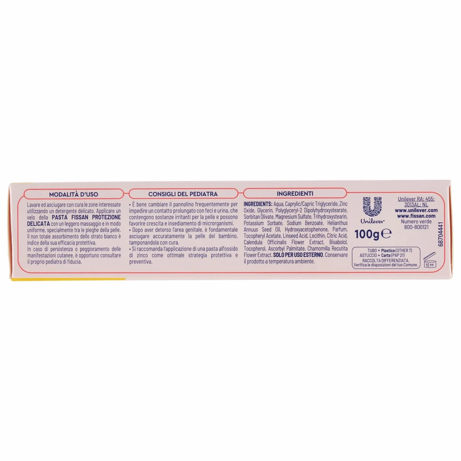 Fissan Pasta Protezione Delicata Ossido di Zinco Camomilla 100ml