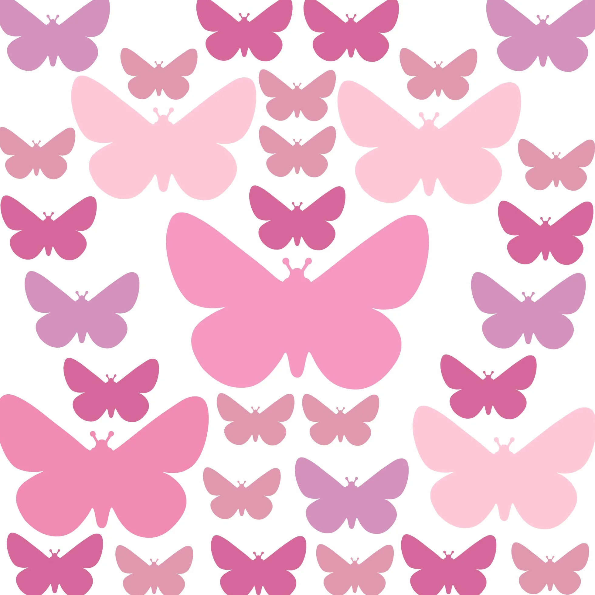 PREMYO Set 32 Adesivi Murali Farfalla - Wall Stickers Muro Cameretta - Decorazione Parete Camera da Letto Rosa