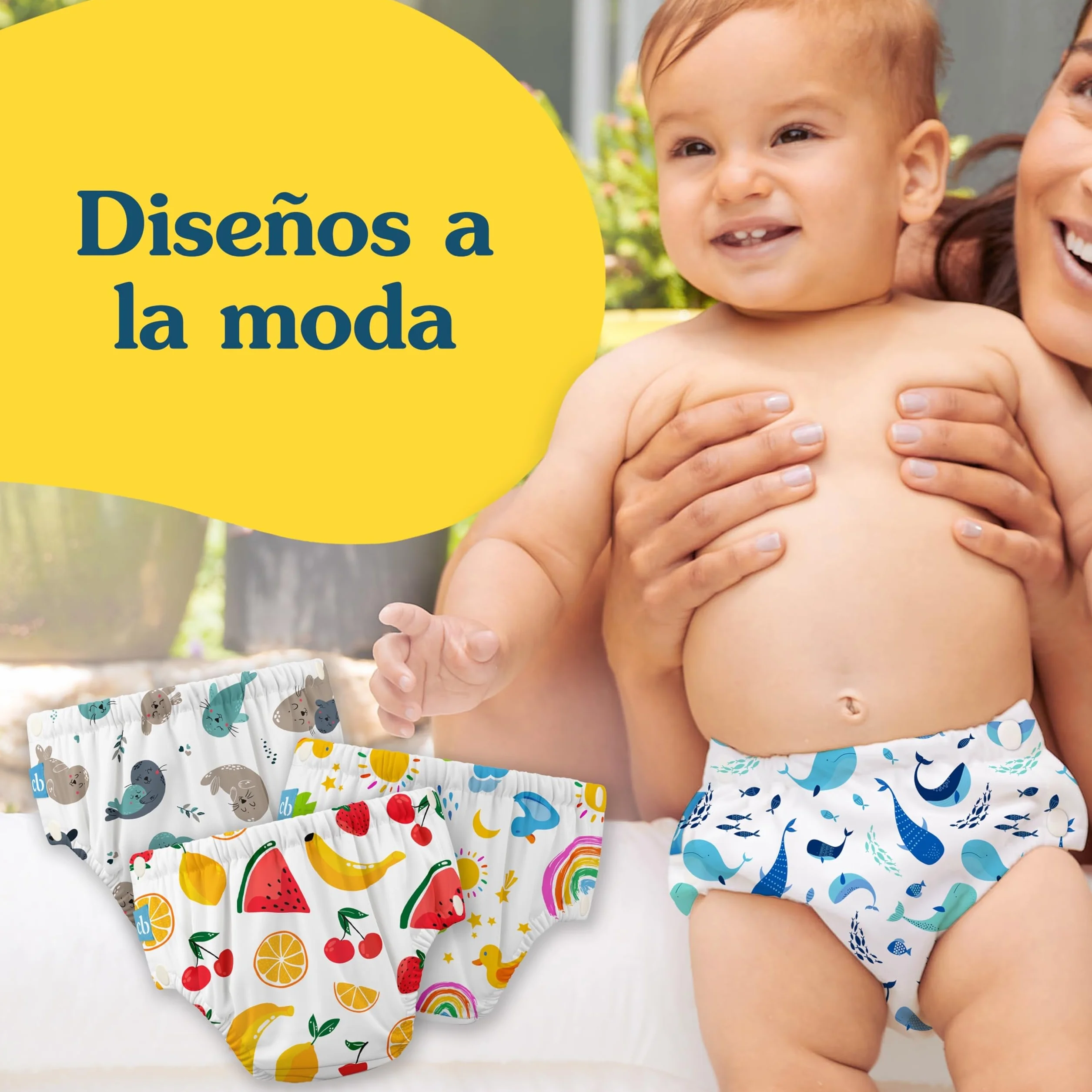 Charlie Banana Pannolino da nuoto riutilizzabile impermeabile Hello Sunshine S