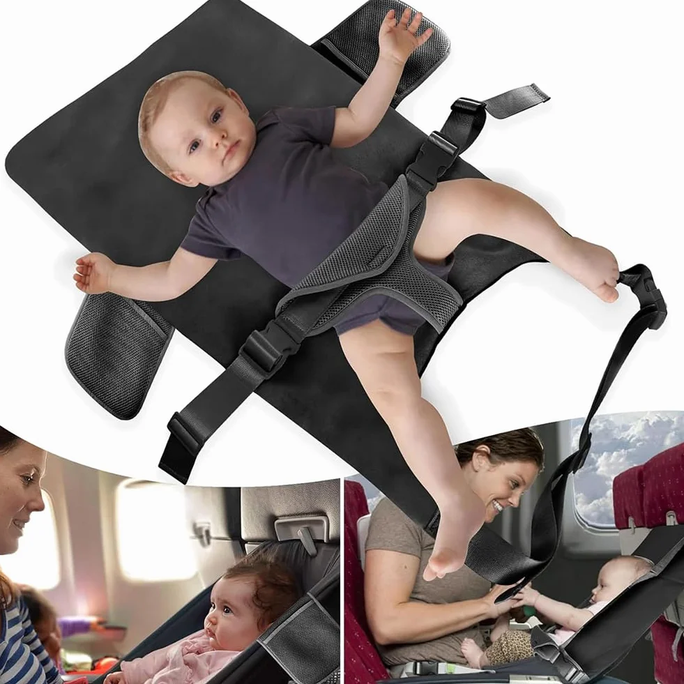 Lettino Viaggio Bambini per Aereo Culla da Viaggio Neonato Portatile Amaca Sedia Estensione Sedile per Dormire