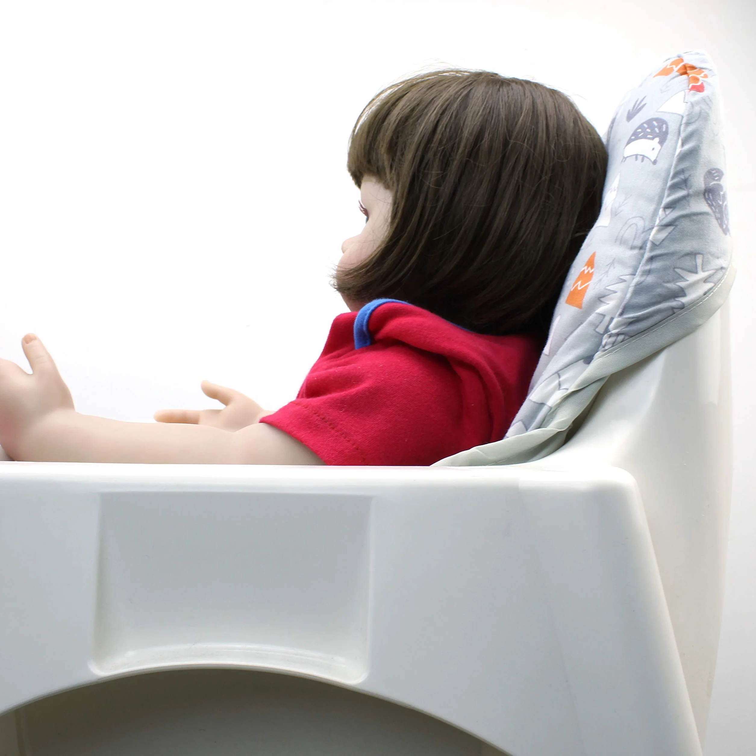 Ikea Antilop Copri Seggiolone Cotone Foresta Pieghevole Cuscino per Bambini Grigio