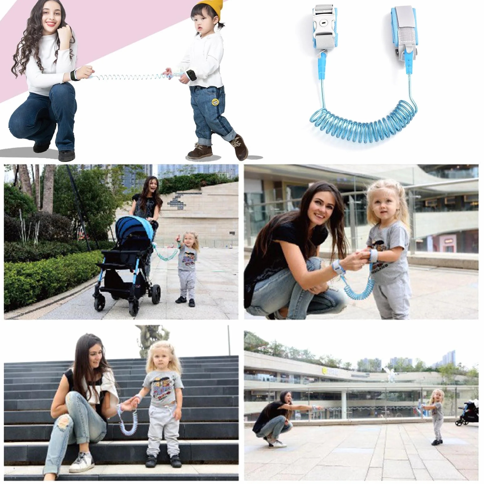 Guinzaglio di Sicurezza per Bambini Imbracatura Anti-Perda Blu