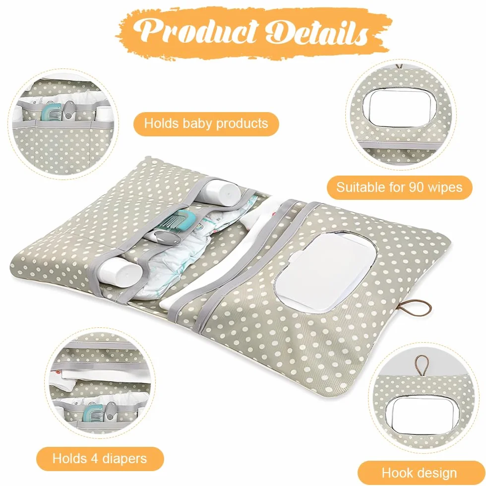 Porta Pannolini e Salviette da Borsa, Borsa Pannolini Lavabili, Organizer Neonato da Viaggio