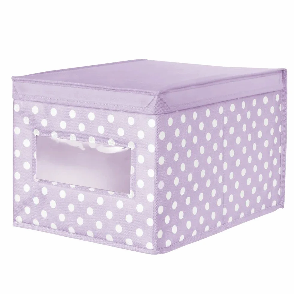 mDesign Set di 6 contenitori in tessuto – Scatola impilabile per riporre vestiti o scarpe – Viola
