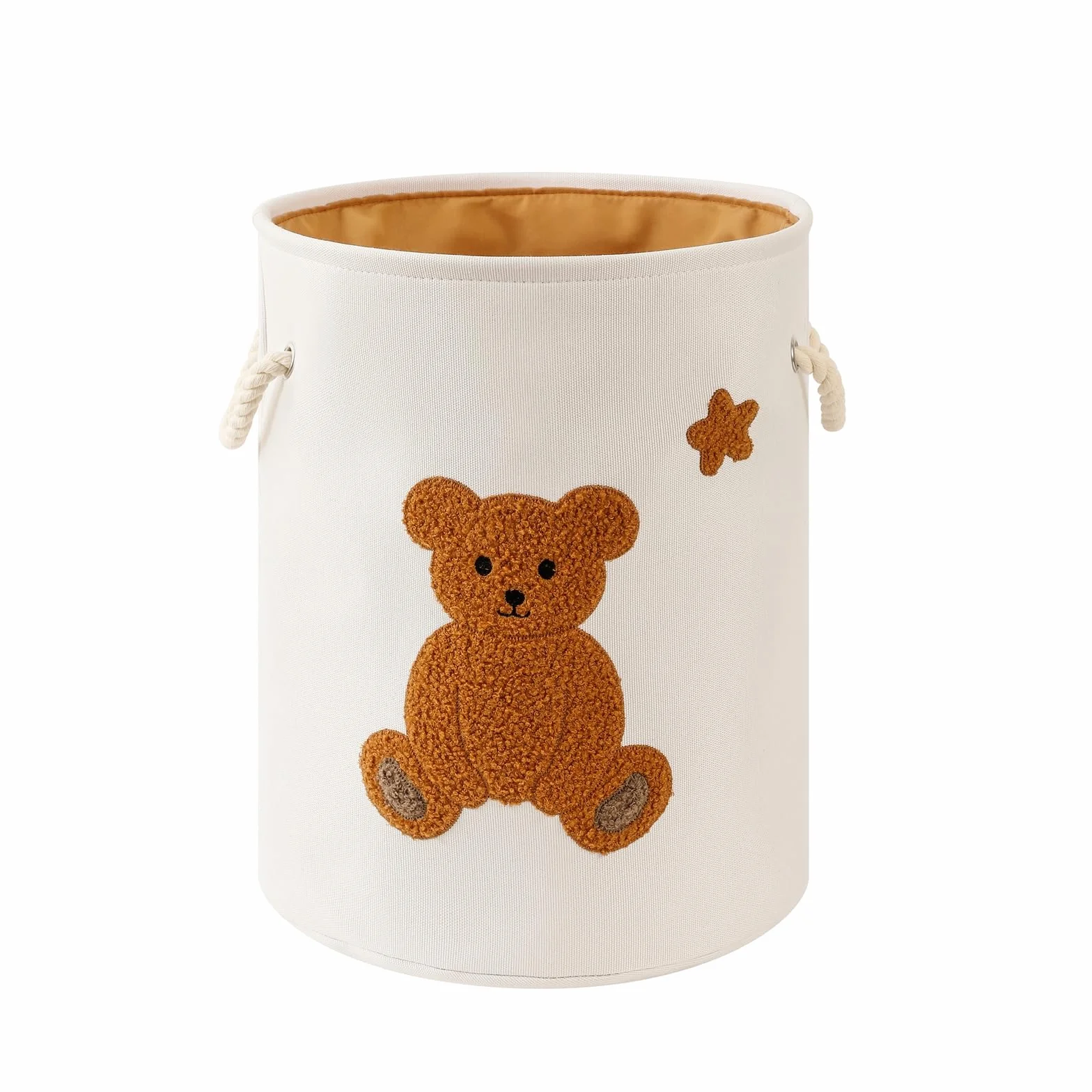 Cesto Portabiancheria Contenitore Giochi Bambini, Scatola Giocattoli Nursery, Orso