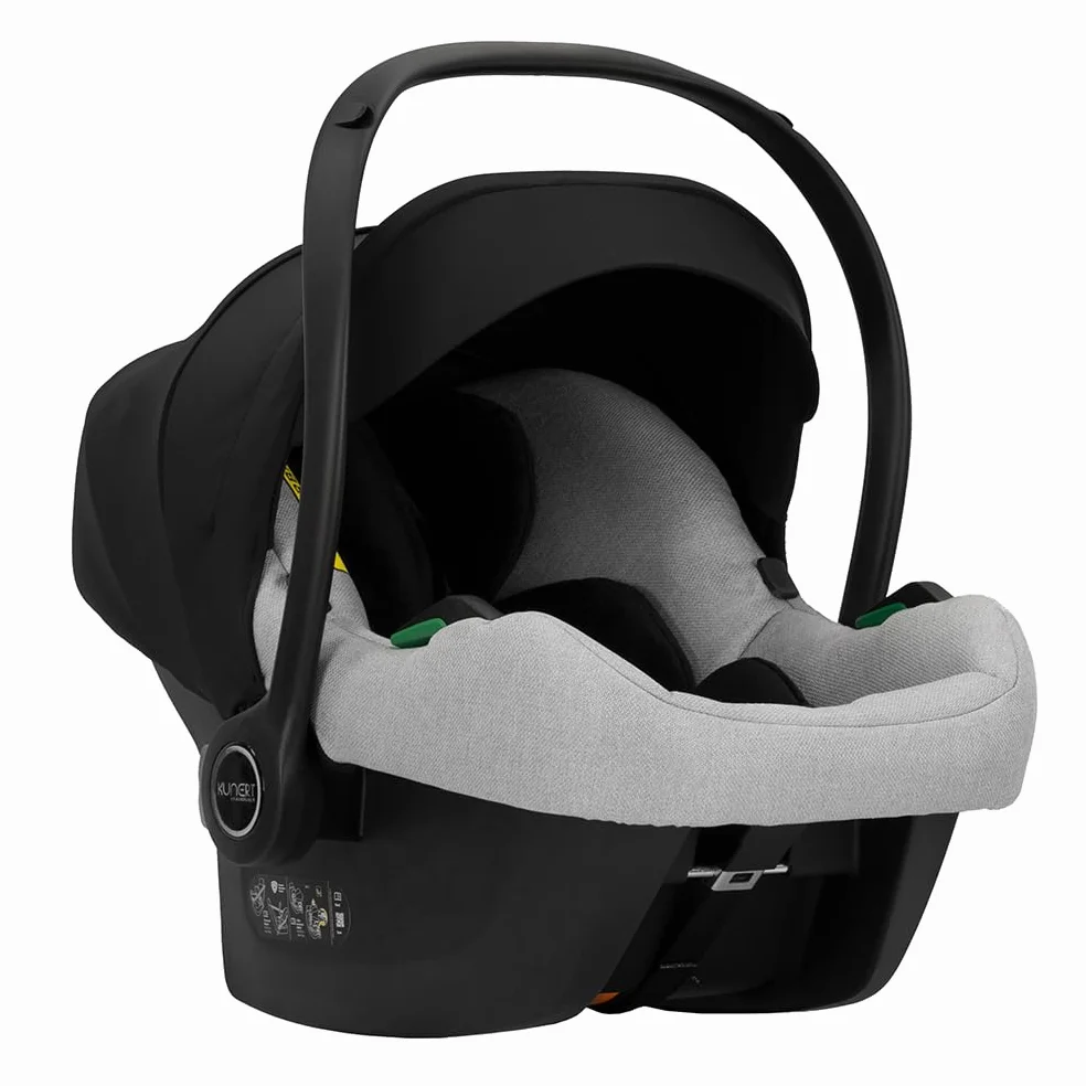 KUNERT Passeggino Gemellare 3 in 1 Cosmo Navicella Carrozzina Seggiolino Auto Grigio