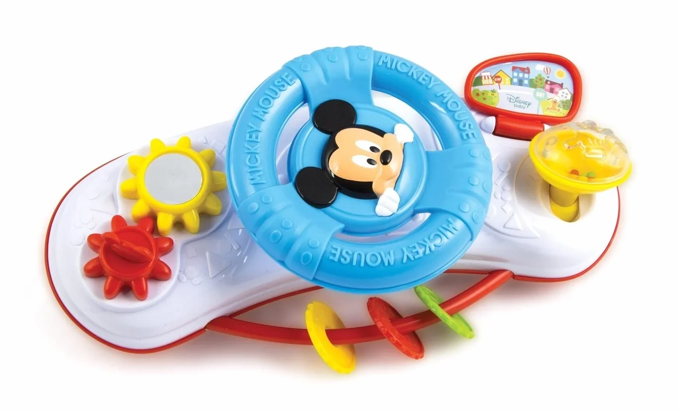 Disney Baby Clementoni Baby Mickey Volante Attività Giocattolo 10+ Mesi Gioco Passeggino Prima Infanzia Leve Ingranaggi Causa-Effetto