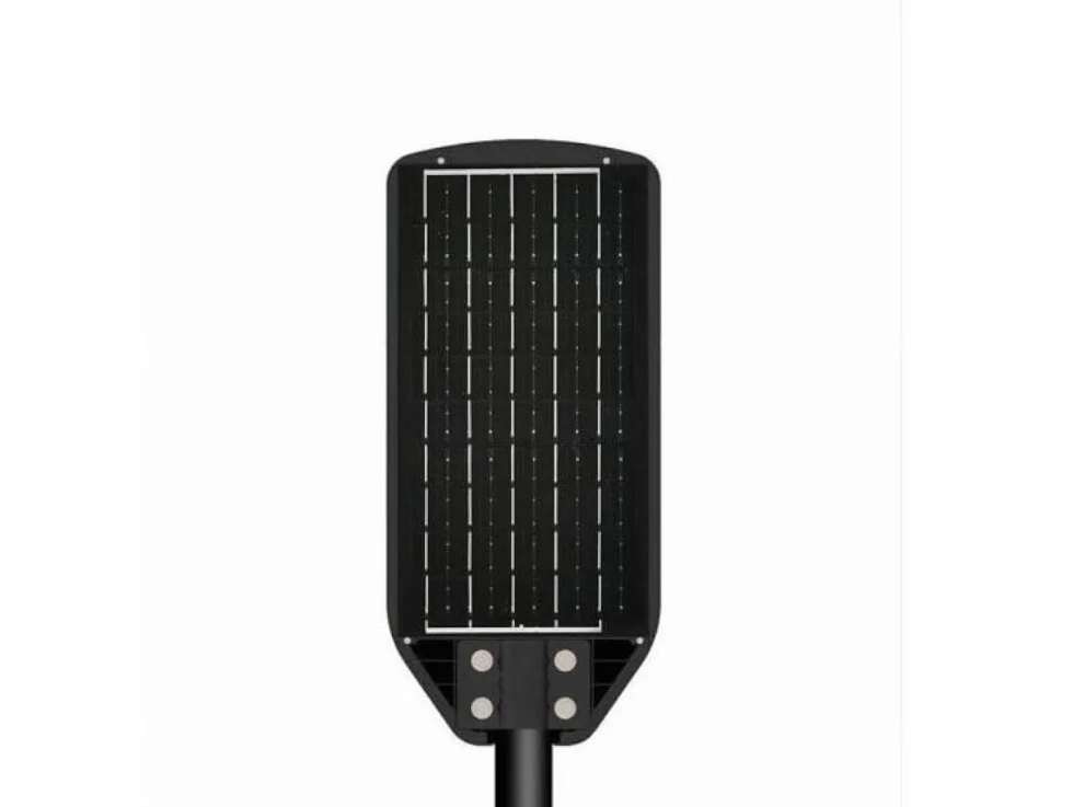 UNIVERSO J02-180W-F LAMPIONE STRADALE LED 180W EQUIVALENTI CON PANNELLO SOLARE FOTOVOLTAICO E SENSORE DI MOVIMENTO IP65 1800 LUMEN
