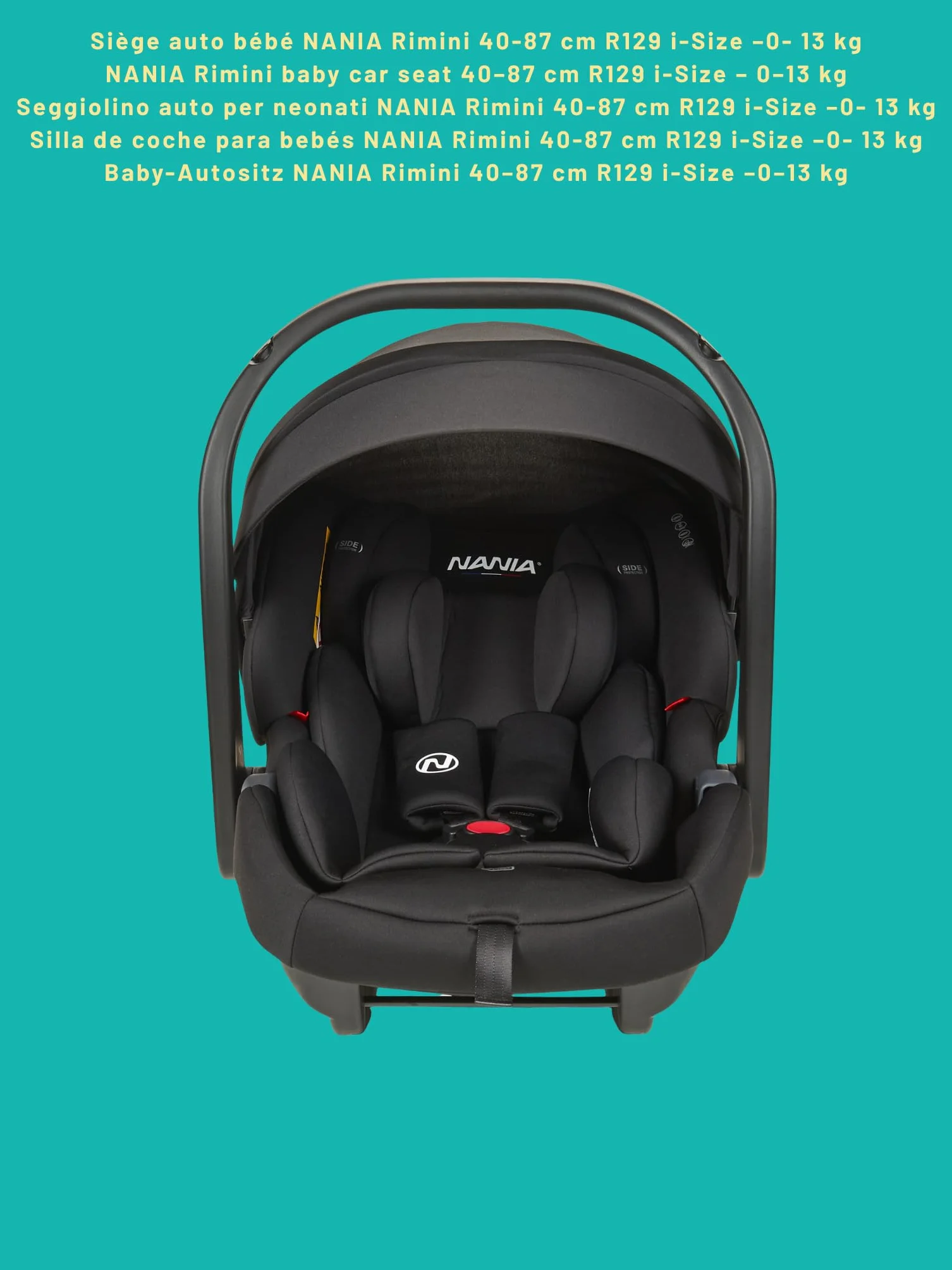 Nania Myla Passeggino combinato 2 in 1 compatto leggero 0-4 anni max 22 kg seggiolino auto Rimini 40-87 cm 0-13 kg protezione laterale comfort