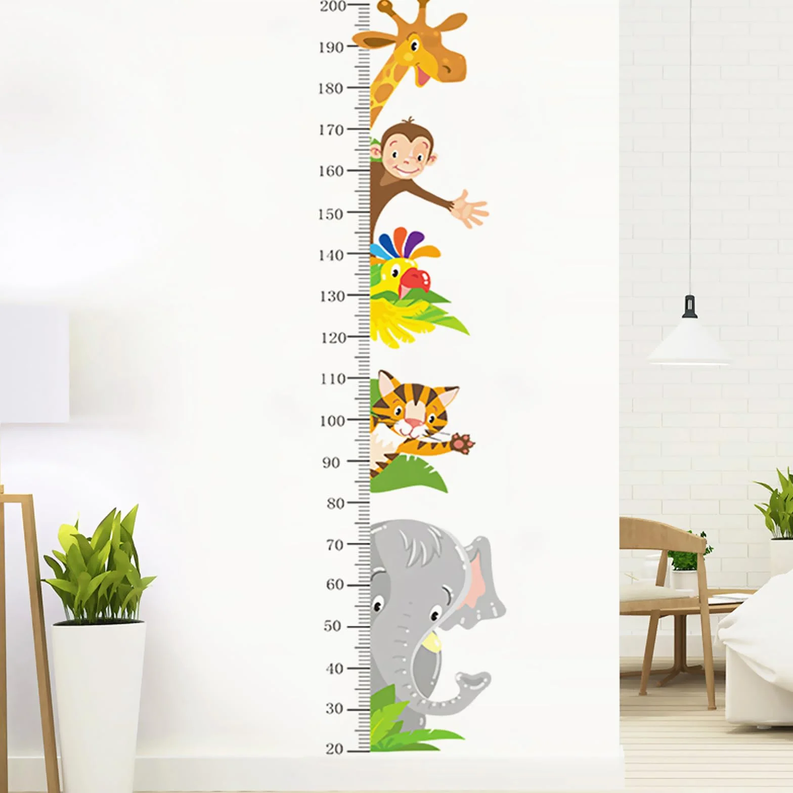 Adesivi Murali Animali 89 x 30 cm Autoadesivo Rimovibile per Camera Bambini