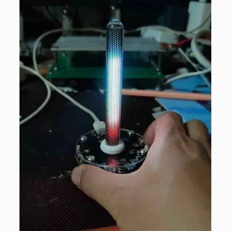 Lampada da tavolo a LED a controllo vocale, 6 x 12 cm, effetto luce RGB | Controllo vivavoce, 11 temi di colore, 6 x 12 cm, compatto, robusto, ideale per la scrivania