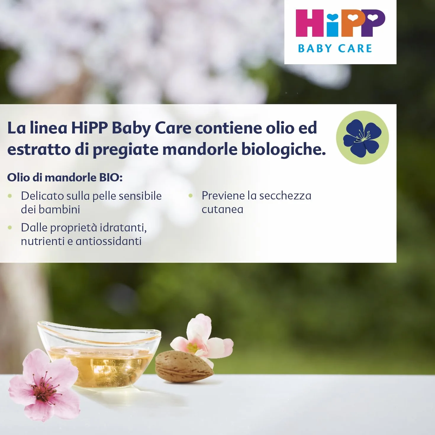 HiPP Crema Idratante Viso e Corpo Bambini Neonati Pelli Sensibili Olio di Mandorle Bio 75 ml
