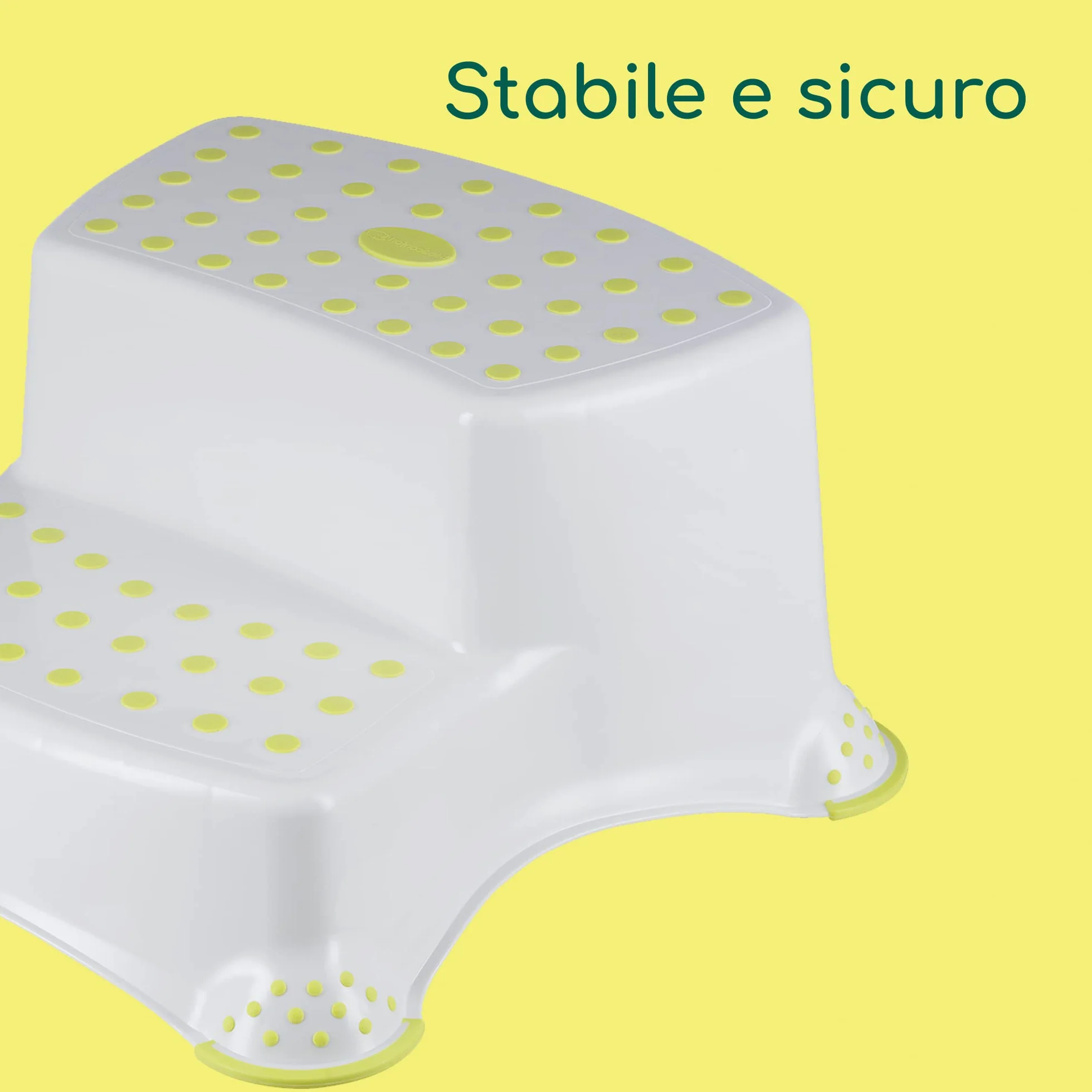 Bebeconfort Scaletta a due gradini sgabello bambini pedana bagno Bianco/Lime