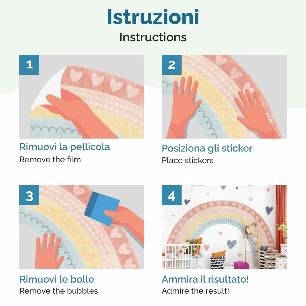 Adesivo Muro Cameretta Aforismi Bambini Piccolo Principe Decorazione Parete PVC Trasparente 2 Fogli 40x30 cm