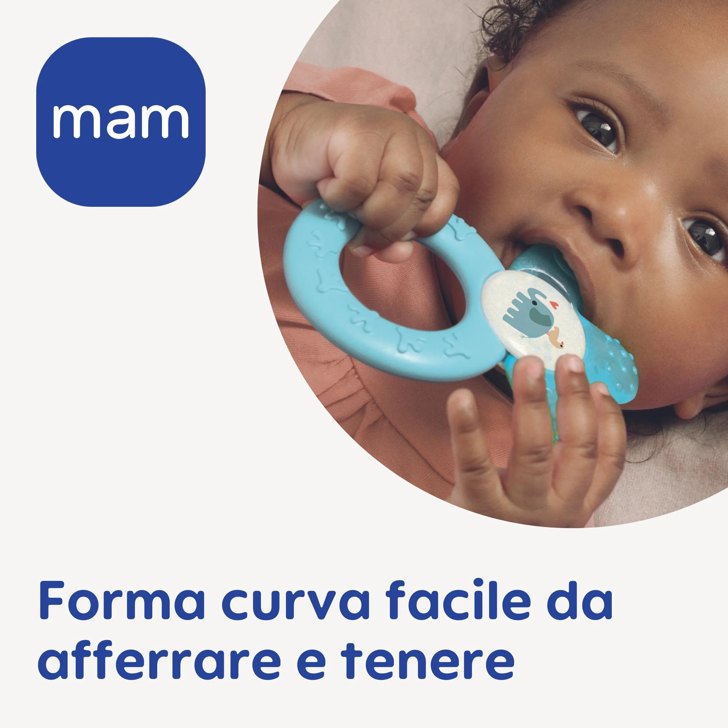 MAM Cooler Dentaruolo Massaggia Gengive Neonati 4+ Mesi Rinfrescante e Lenitivo, 5 Sagomature, Rosa