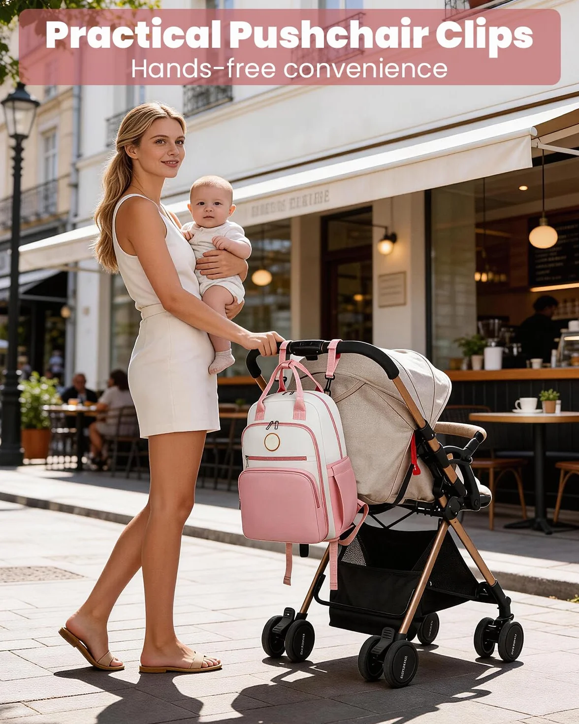 Miss Lulu Zaino Mamma Fasciatoio Grande, Borsa Passeggino 16 Tasche, Impermeabile, Isolanti