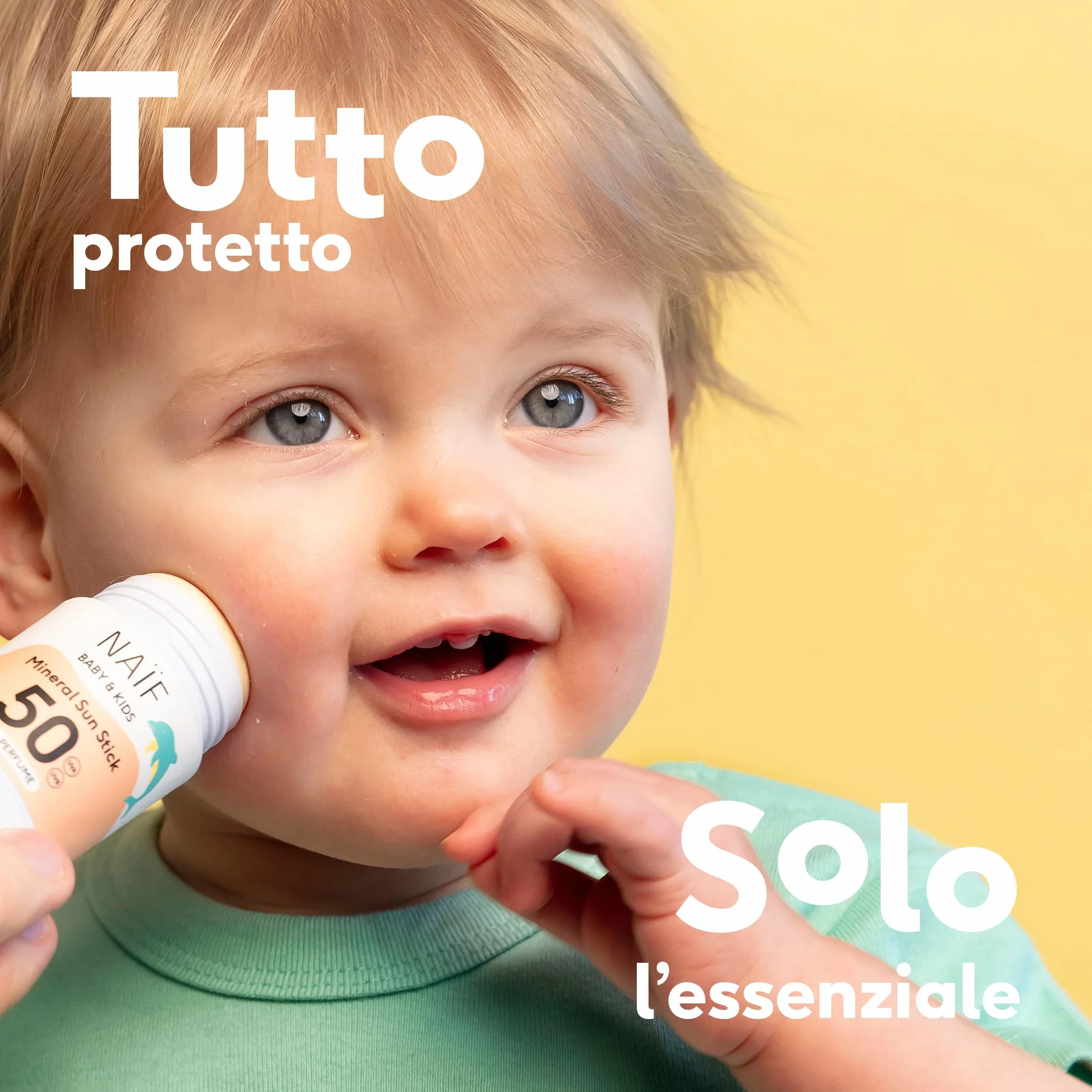 Naïf Stick Solare Minerale SPF 50 36g Protezione UVA UVB Neonati Bambini