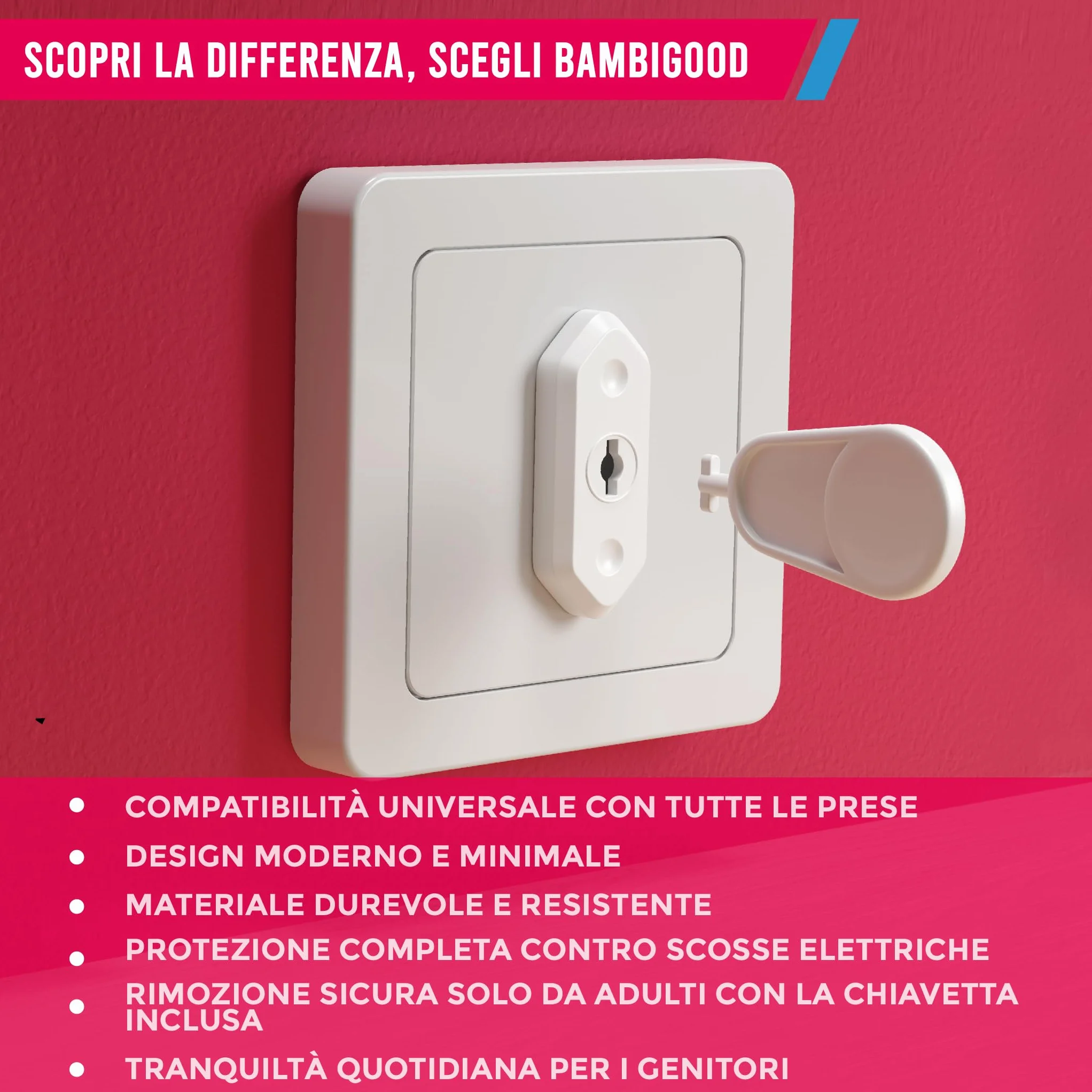 Copriprese per Bambini 16A 10A Set 24 Protezione Prese Corrente Universali Sicurezza Casa