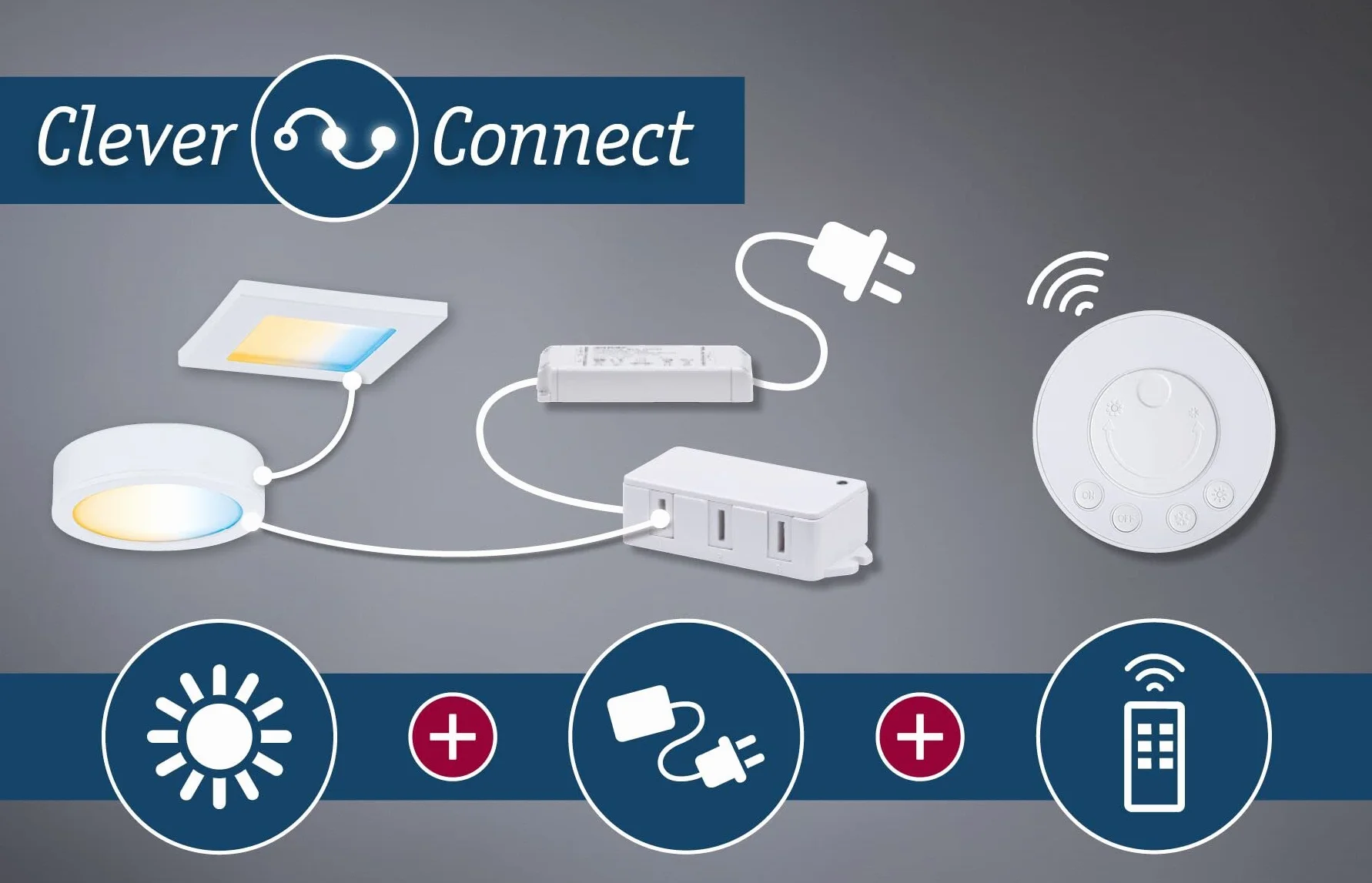 Paulmann 99948 Lampada per mobili Clever Connect Driver 12 DC incl. distributore 8x max. 36 Watt trasformatore bianco plastica alimentatore