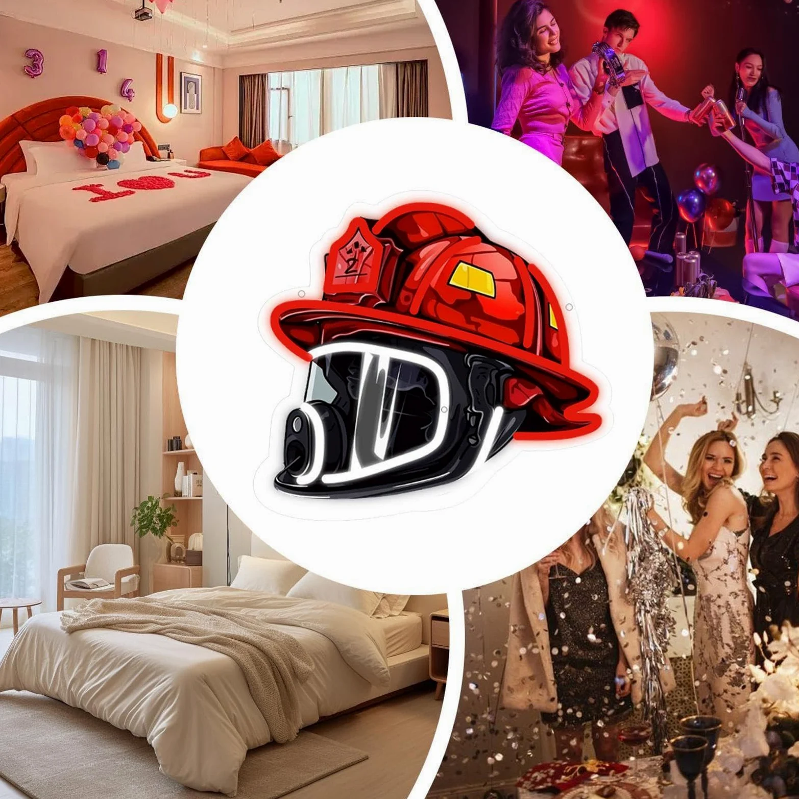 Insegna al neon a LED regolabile, alimentata tramite USB, rossa e luminosa | Lampada decorativa da parete per bar, salotto, ristorante, camera da letto, ufficio, negozio, officina, stazione