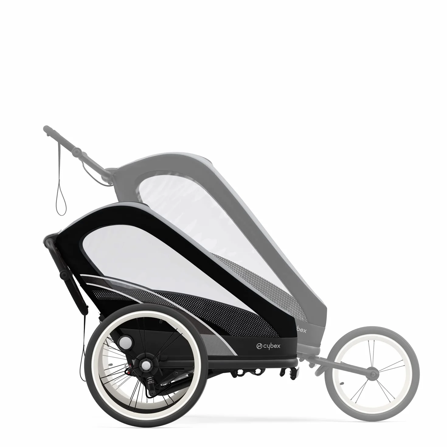 Cybex Rimorchio Multisport ZENO Passeggino sportivo 4-in-1 Black/All Black, da 6 mesi a 4 anni, max 111 cm 22 kg