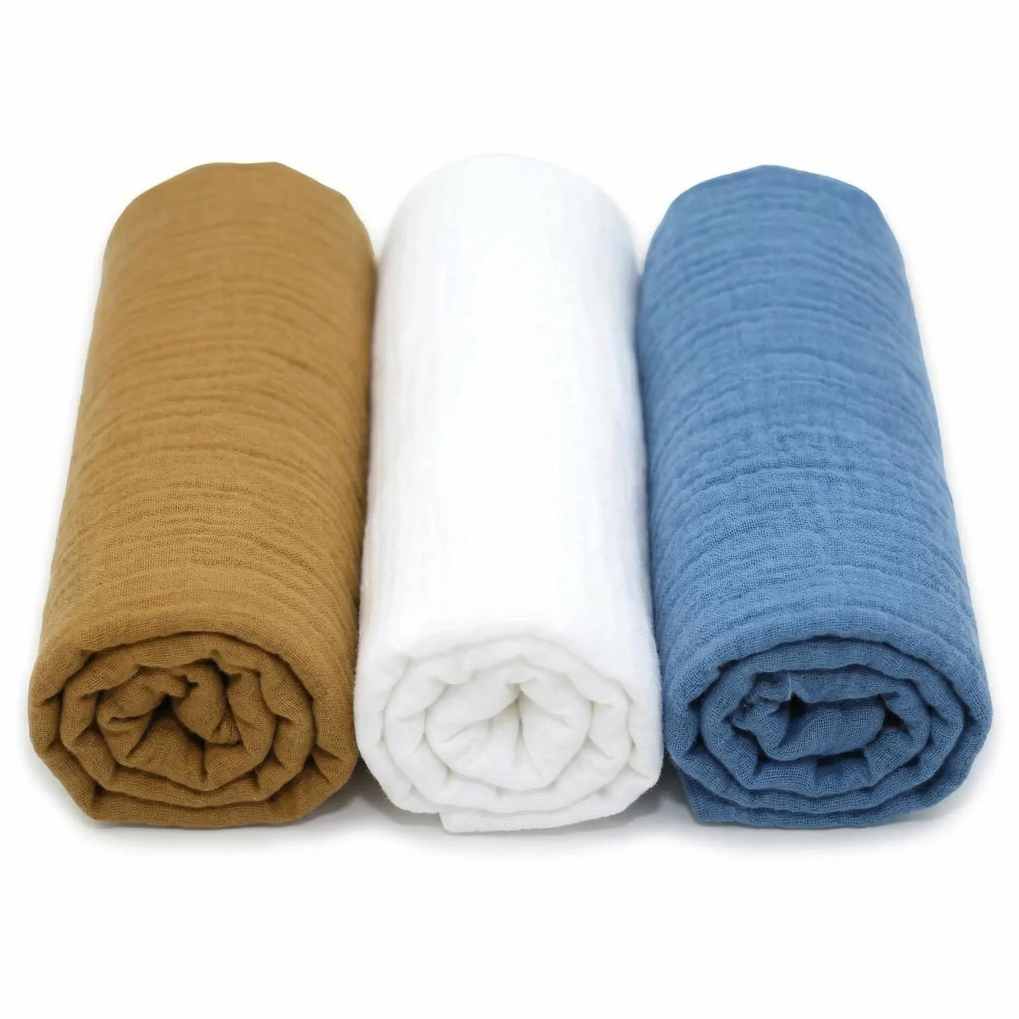 BABYSAFE Mussole Neonato Cotone Biologico 80x70cm Doppia Garza Pacco da 3 Copertina OEKO-TEX Made in Europe