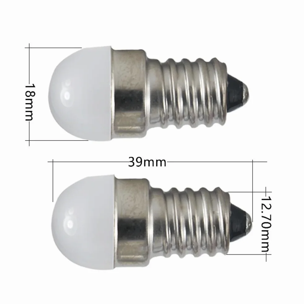 RZL LED Lights 10pcs Spotlight Lampadina a LED Mini E14 AC DC 12V 24 V 60 V 1.5W Piccolo Shell Shell Milky Pendente Frigorifero Frigorifero Frigorifero 12 24 Volt Lampada a candela