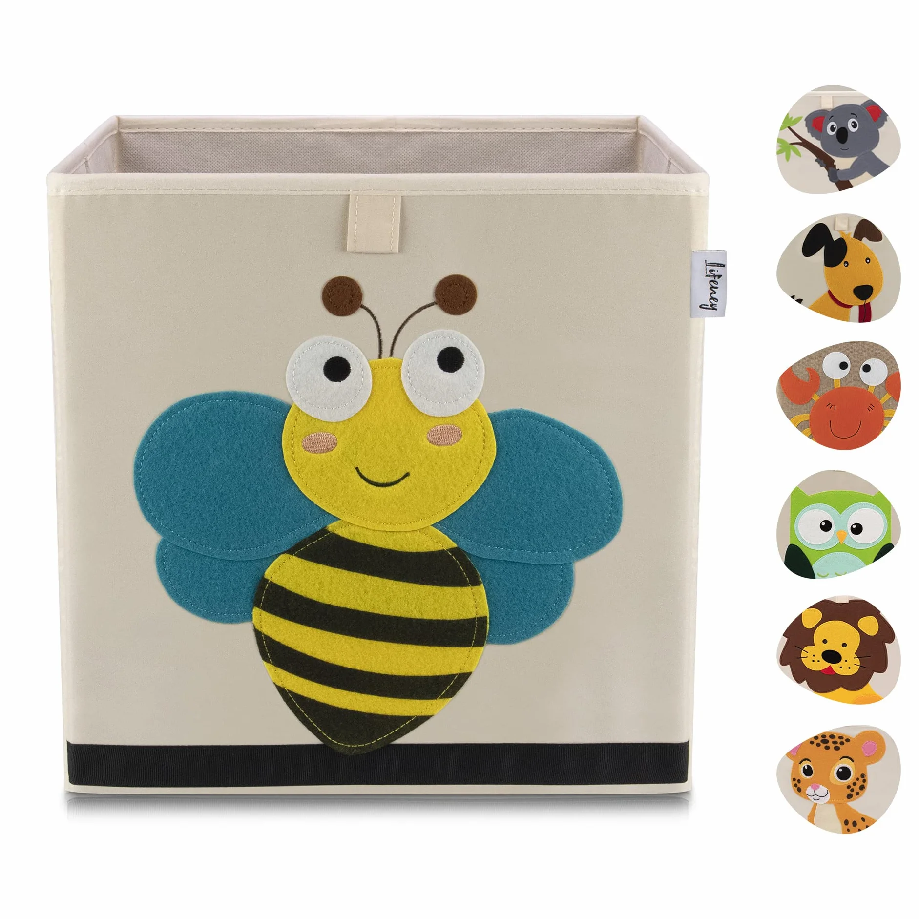 Scatola portaoggetti per bambini con motivo api, giocattolo per scaffali cubi, cestino per cameretta