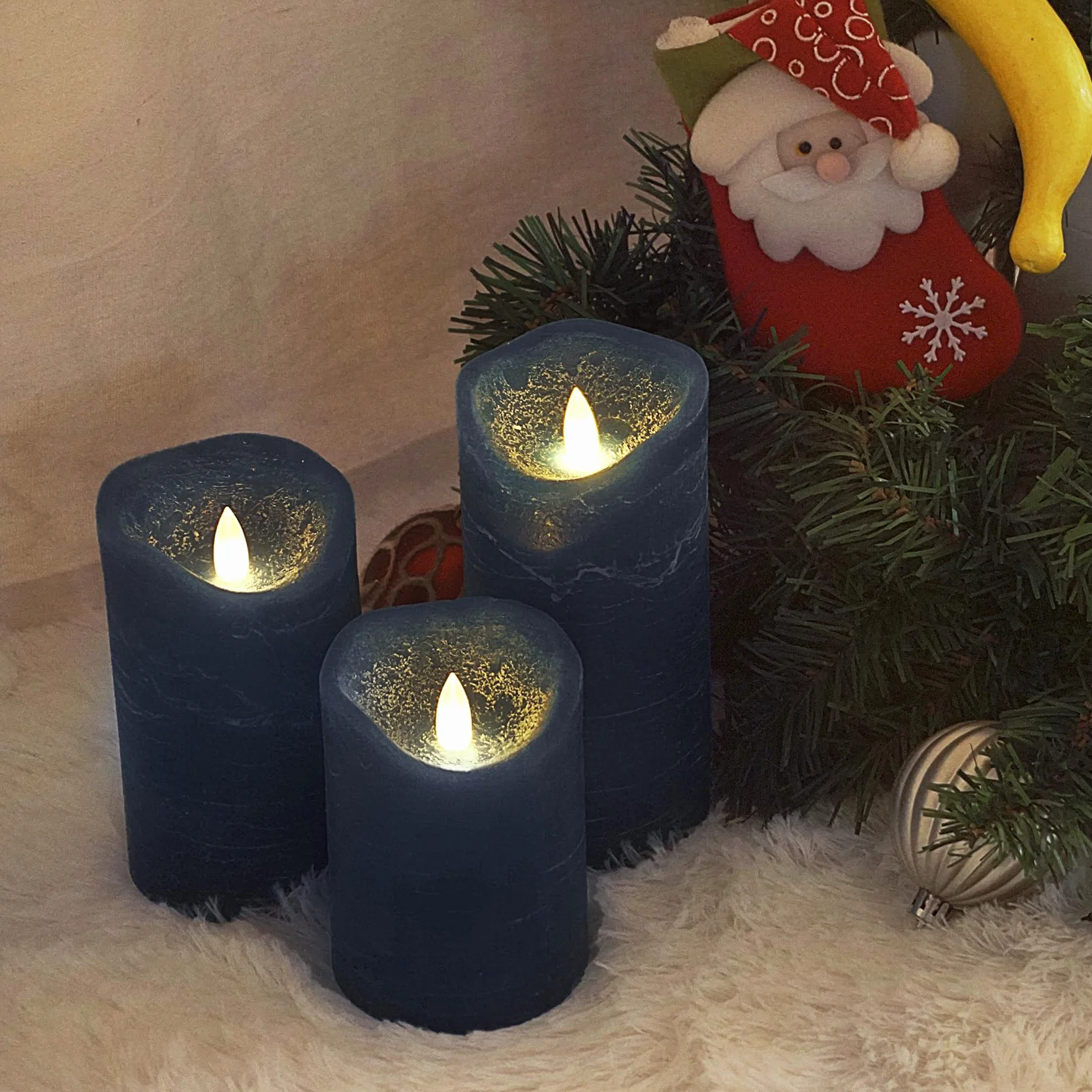 CANDLE CHOICE Candele in vera cera senza fiamma, funzionamento a batteria, con timer automatico del ciclo giornaliero, realistiche, tremolanti, elettriche, a LED, per matrimoni, feste, vacanze, set di