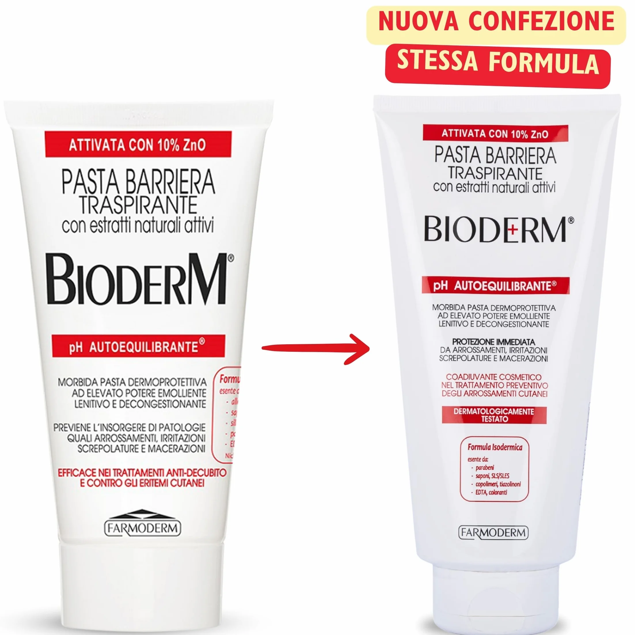 BioDerm Pasta Barriera Crema Cambio Pannolino con Ossido di Zinco 300 ml - Pasta Lenitiva Protettiva per Pelle