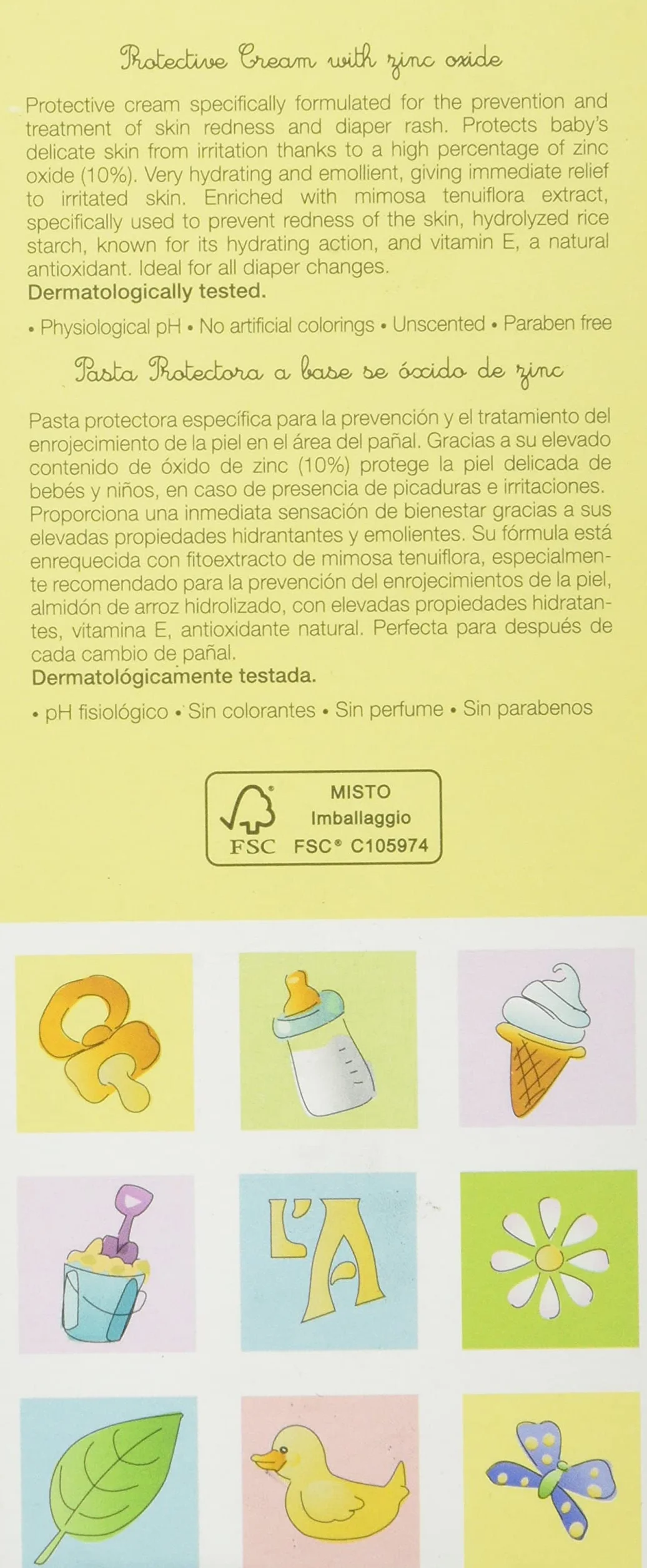 L'AMANDE Pasta Cambio Pannolino Neonati e Bambini all'Ossido di Zinco, Crema Pannolino Protettiva 150 ml