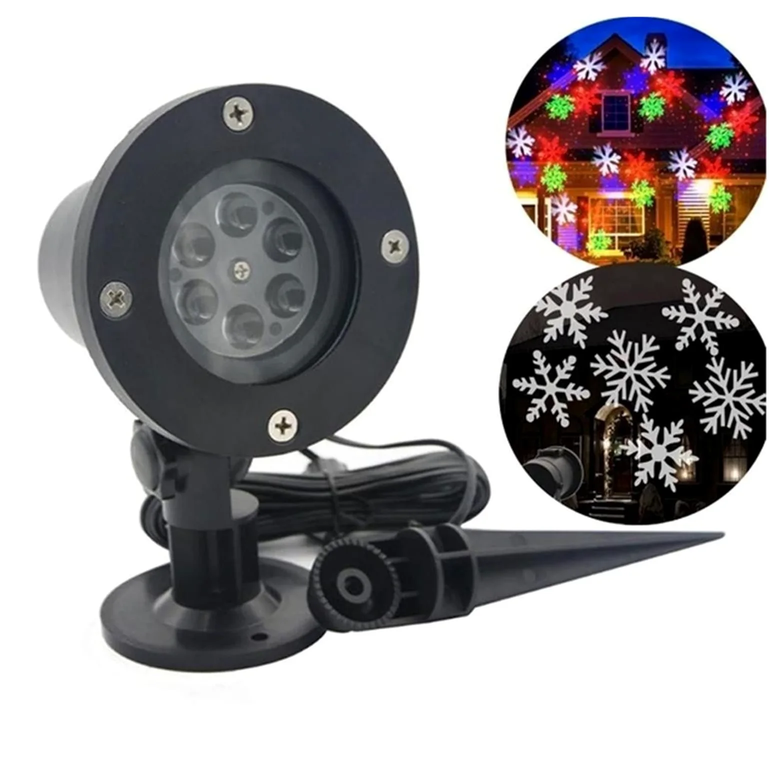 Proiettori Proiettore di Fiocchi di Neve Luci LED di Natale Super Luminose Lampada di Proiezione a LED per Prato Esterno Decorazione di Paesaggio Impermeabile Proiettore di Fiocchi di Neve Luci di Nat
