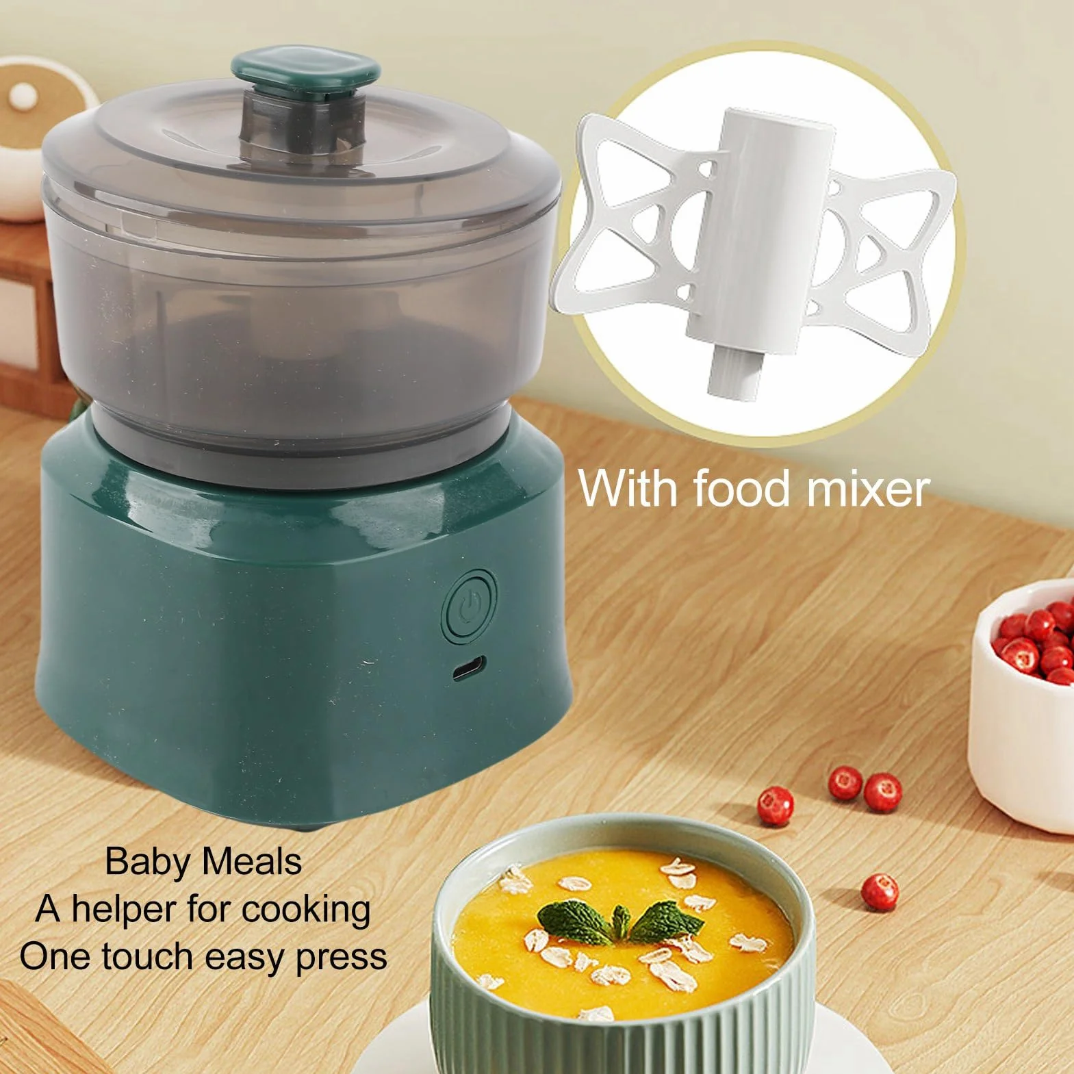 HEEPDD Robot da Cucina per Neonati Frullatore per Pasti Bambini