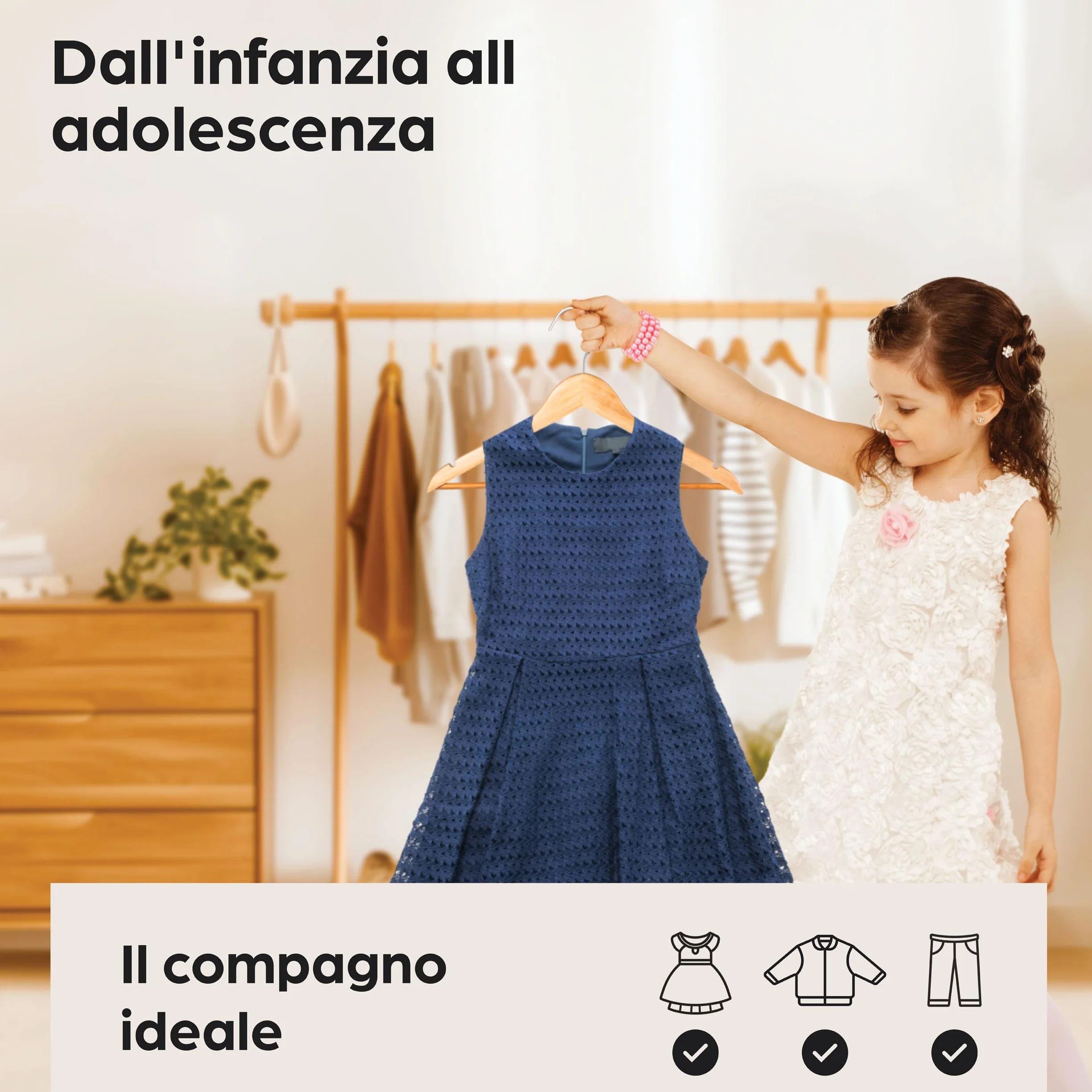 Praknu Grucce per Bambini in Legno - Set da 10 - Legno di Faggio Naturale