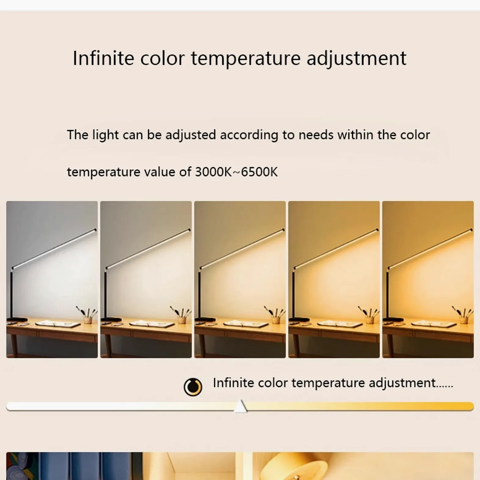LEDs Luce da Lettura Lampada da Scrivania Luce Lettura Libro Notturna 3 Modalità di Temperatura Colorei Dimmerabile Senza Livelli,Braccio Luminoso Rotante a 350 Gradi per Lettura/Lavoro/Viaggi