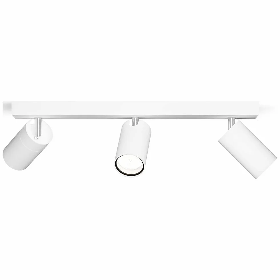 Philips Idris Spot, 3 faretto, 5W, attacco GU10, lampadina non inclusa, Grado di Protezione IP44, resistente all'acqua, Bianco