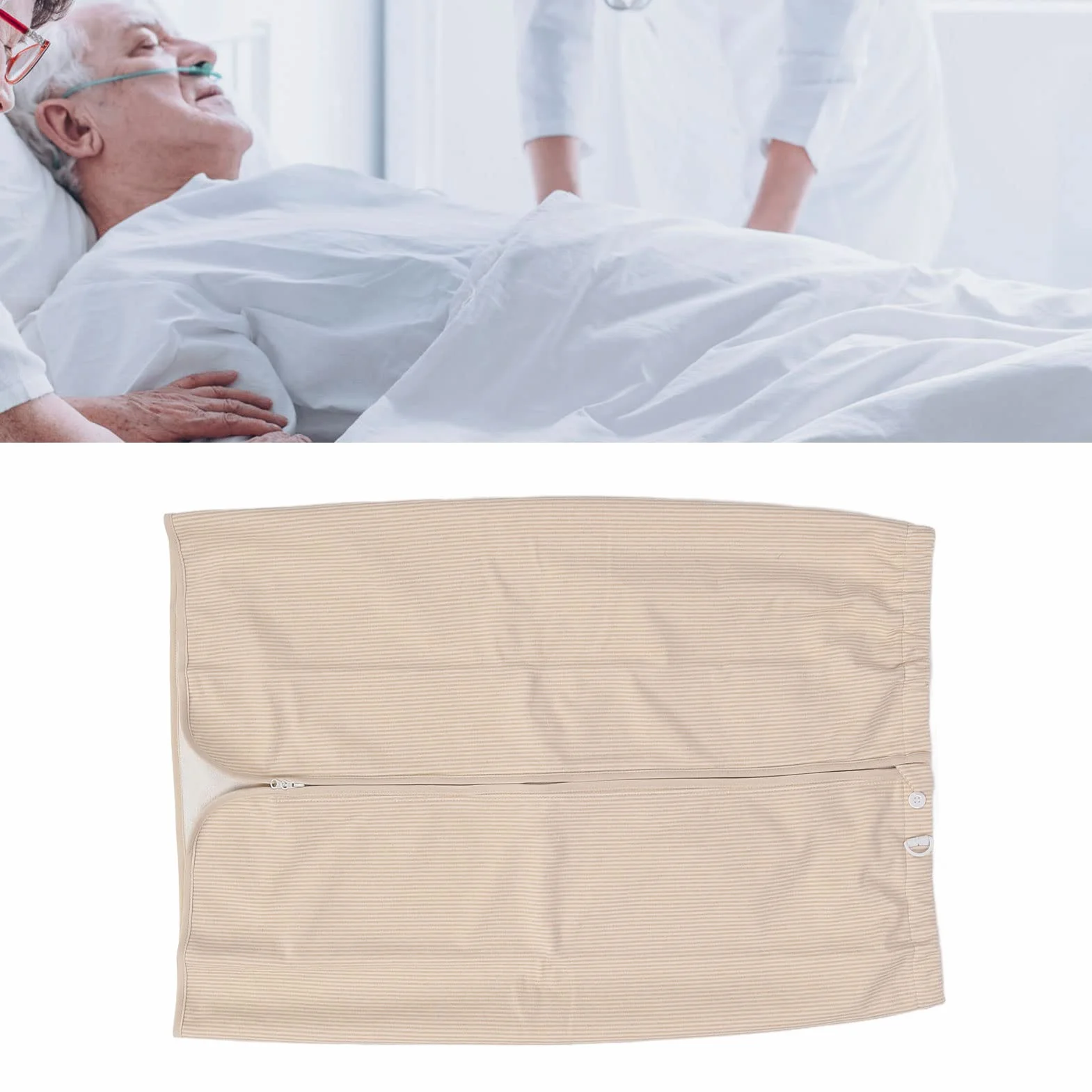Cuscino per Letto per Incontinenza in Cotone Regolabile con Cerniera Assorbente (XL)