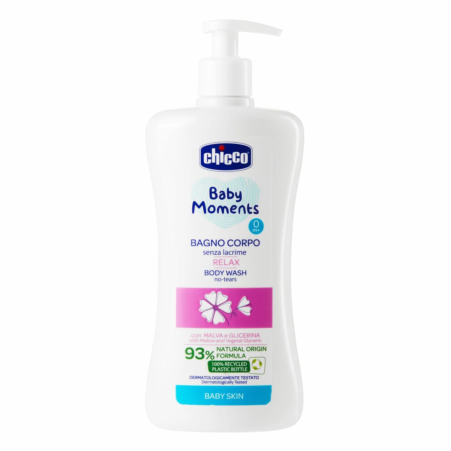 Chicco Baby Moments Bagno Corpo Senza Lacrime Relax 500 ml 0+ Mesi