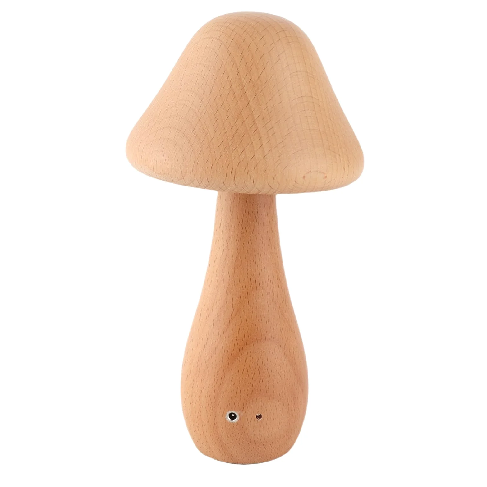 Fabater Lampada a Fungo in Legno Dimmerabile con 3 Temperature di Colore, Lampada da Tavolo Ricaricabile con Controllo Touch per Camera da Letto, Soggiorno, Ufficio, Giardino, Patio