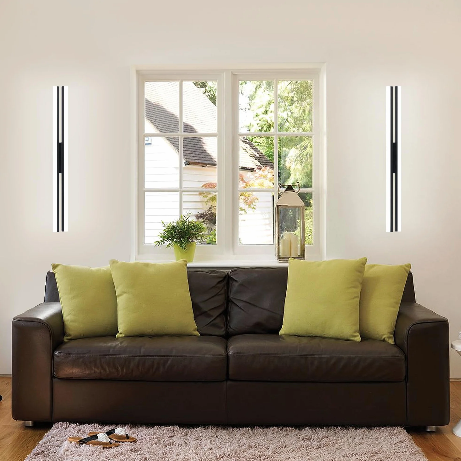 MantoLite Esposizione da Luci per Parete,60CM 24W Super Luminose Applique Luci da Toletta IP44 Lampade da Specchio Faretti da Muro,6000K Applique da Parete Nera LED Interni Illuminazioni
