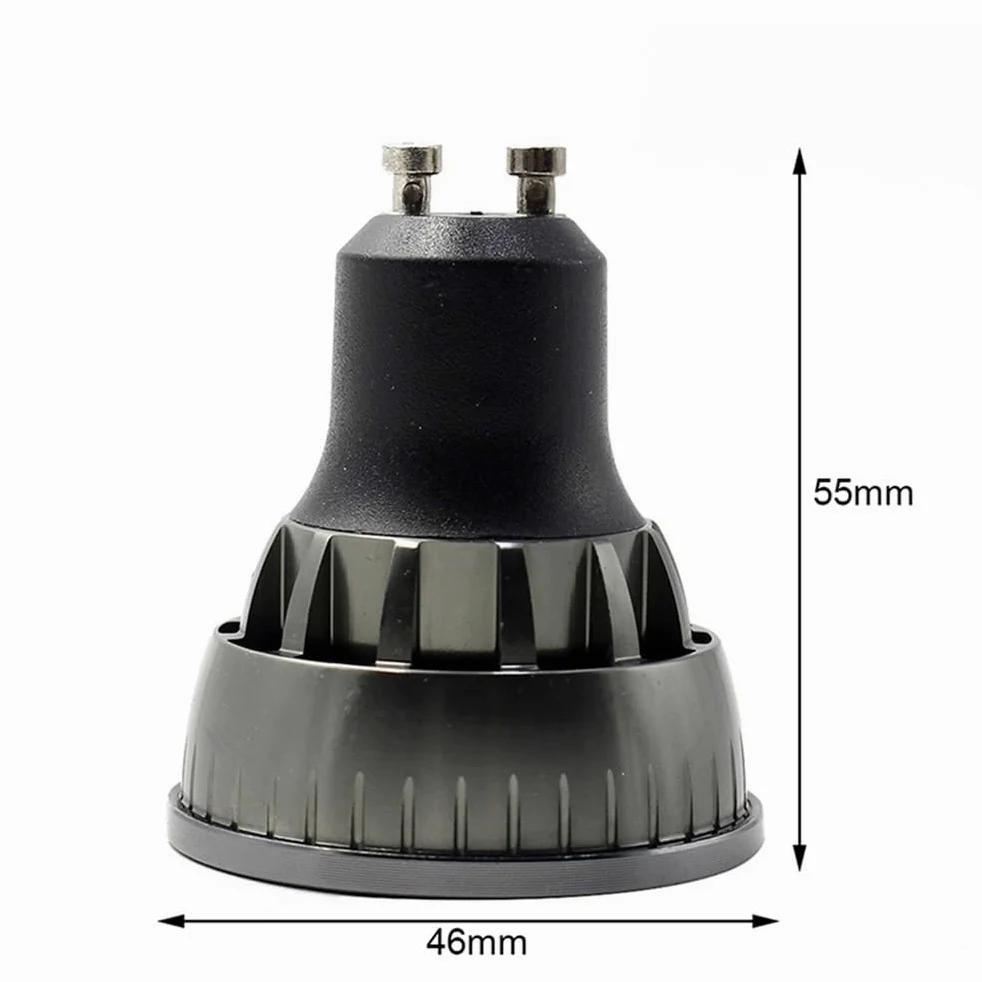 Fengyan Lighting, Confezione da 10, faretti LED COB lampadina dimmerabile GU10 5W AC220V 50MM lampada for illuminazione domestica in alluminio for interni(Warm White)