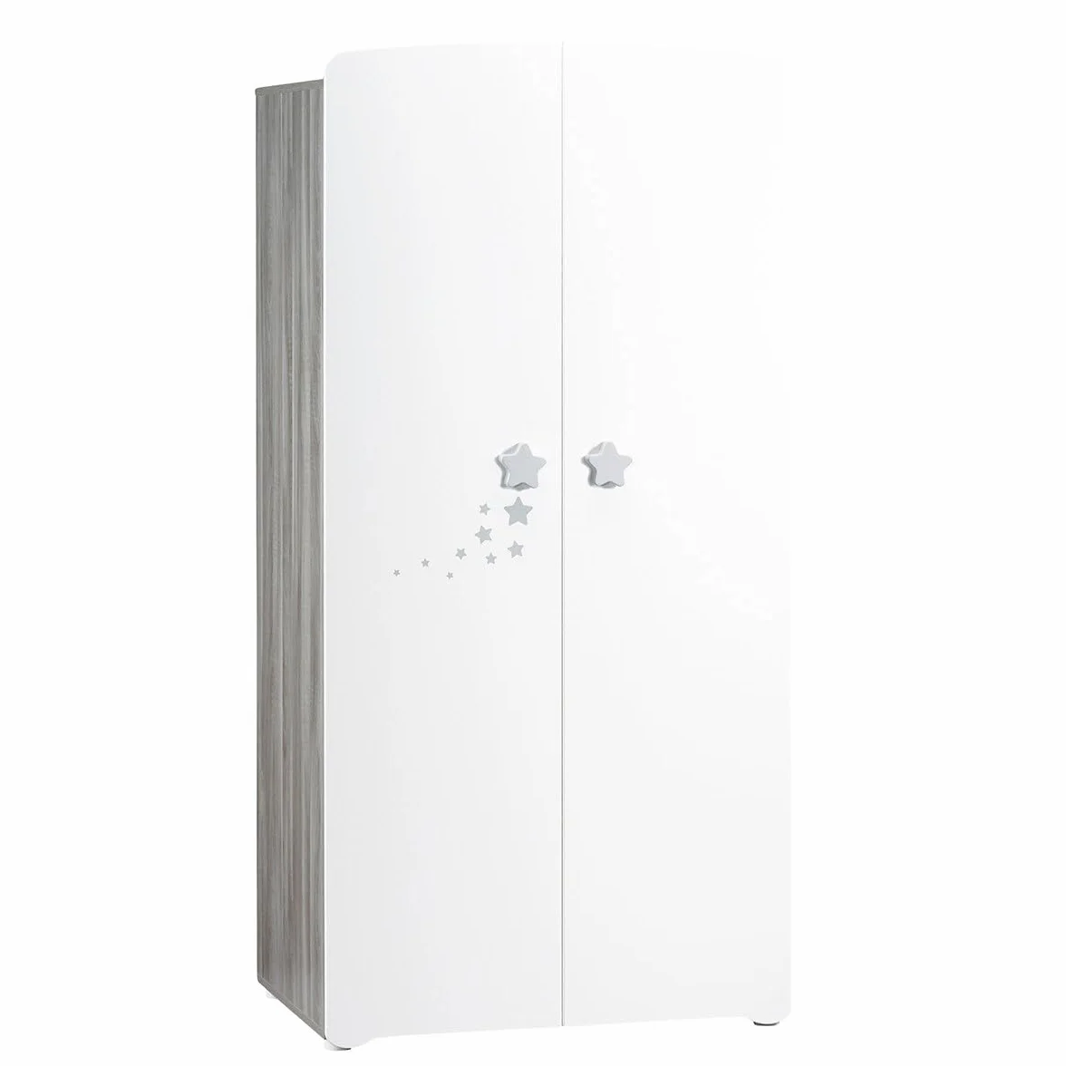BabyPrice Armadio a 2 ante per bambini 175x85x56 cm legno bianco