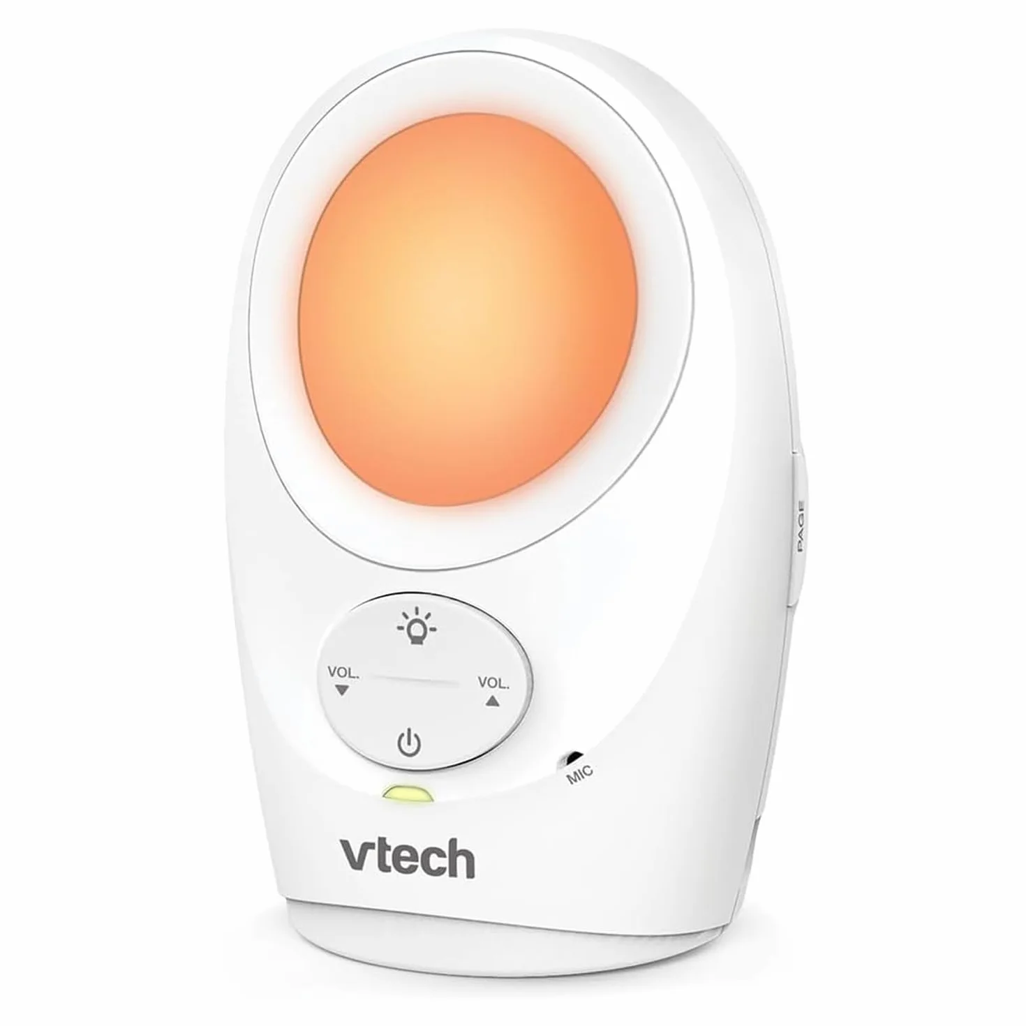 VTech BM1211 Monitor Audio per Bambini, trasmissione sonora chiara, lunga portata, controllo volume 5 livelli, luce notturna, funzione parlare, clip cintura